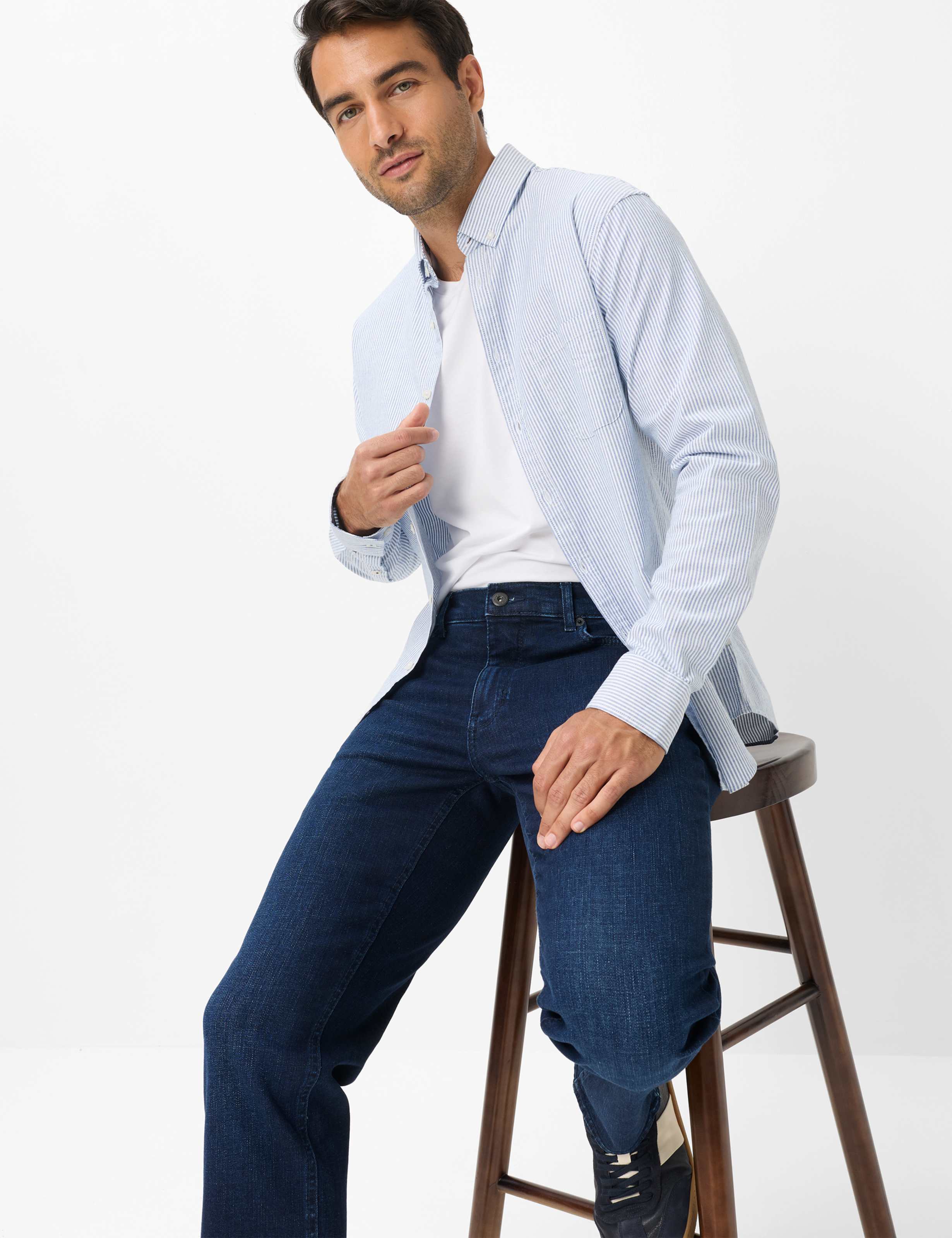 Herren Style COOPER Denim Dunkelblau Regular Fit Detail 1