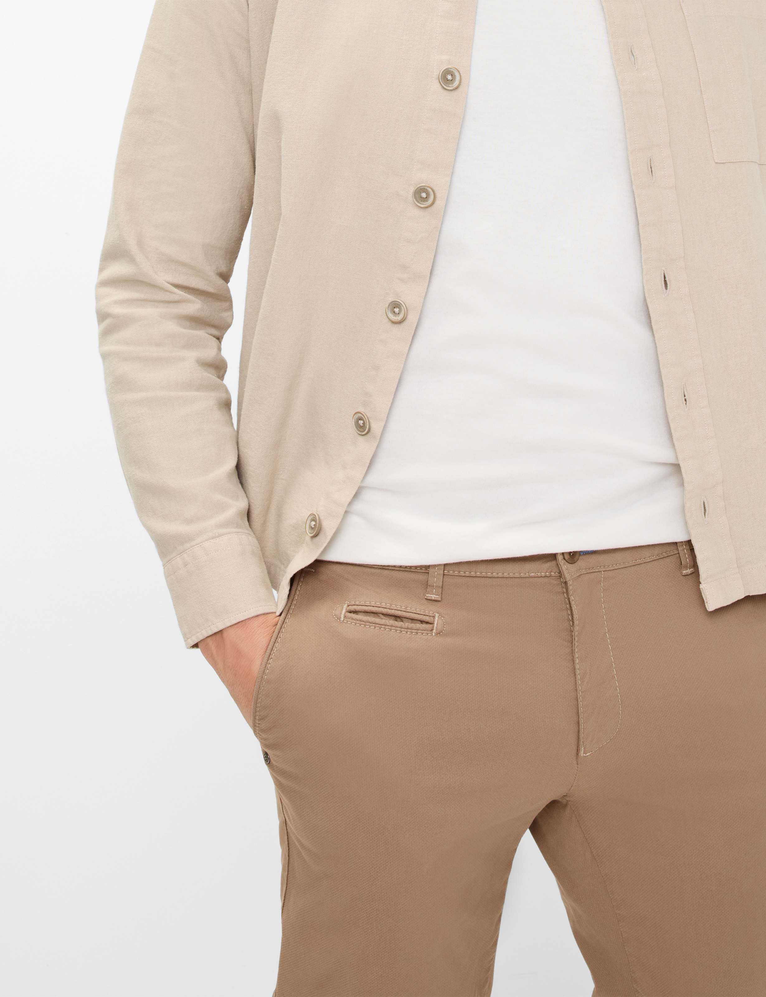 Homme Style FABIO IN Marron Modern Fit Détail 1