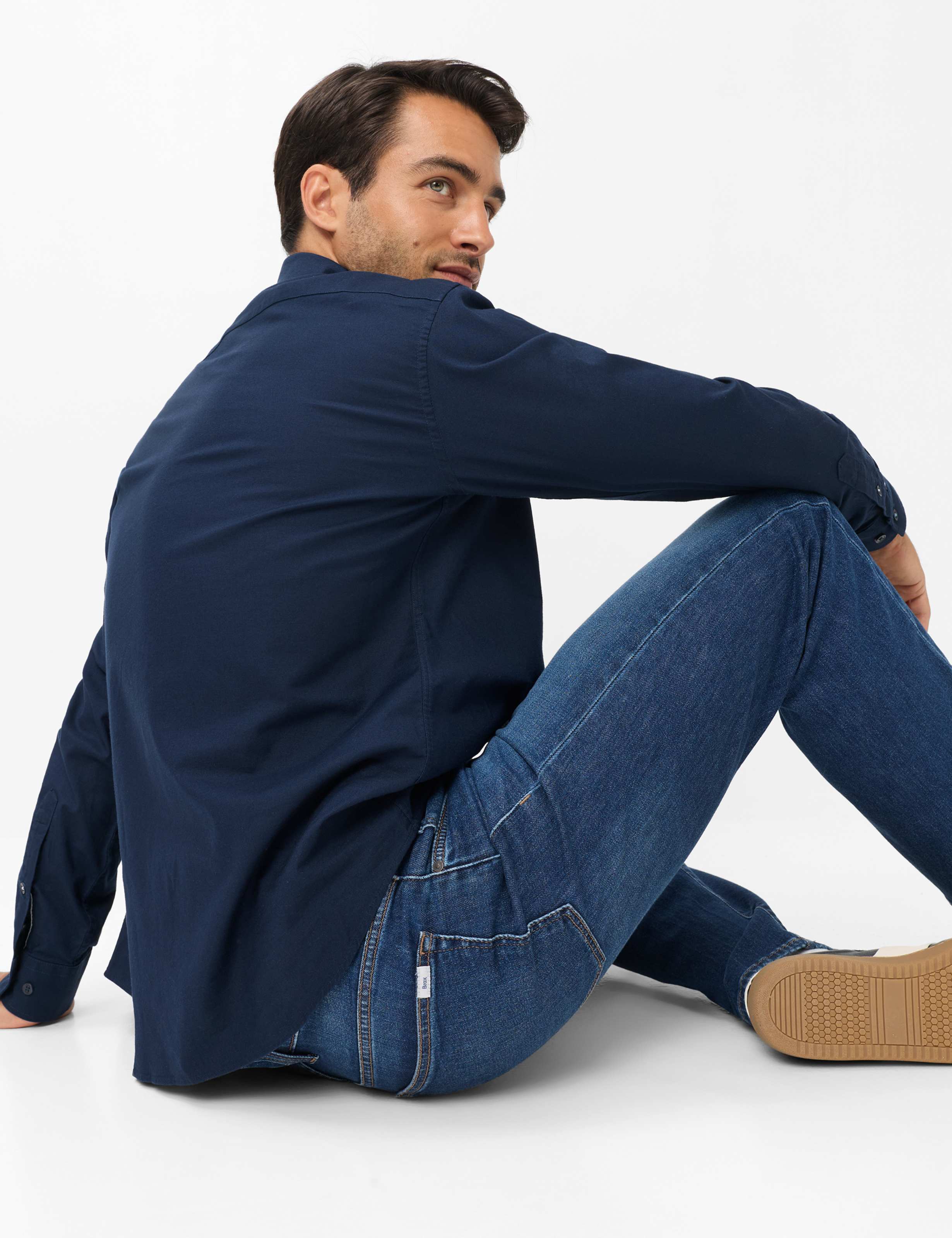 Men Style CLINT Denim Blue Relaxed Fit Detail 1