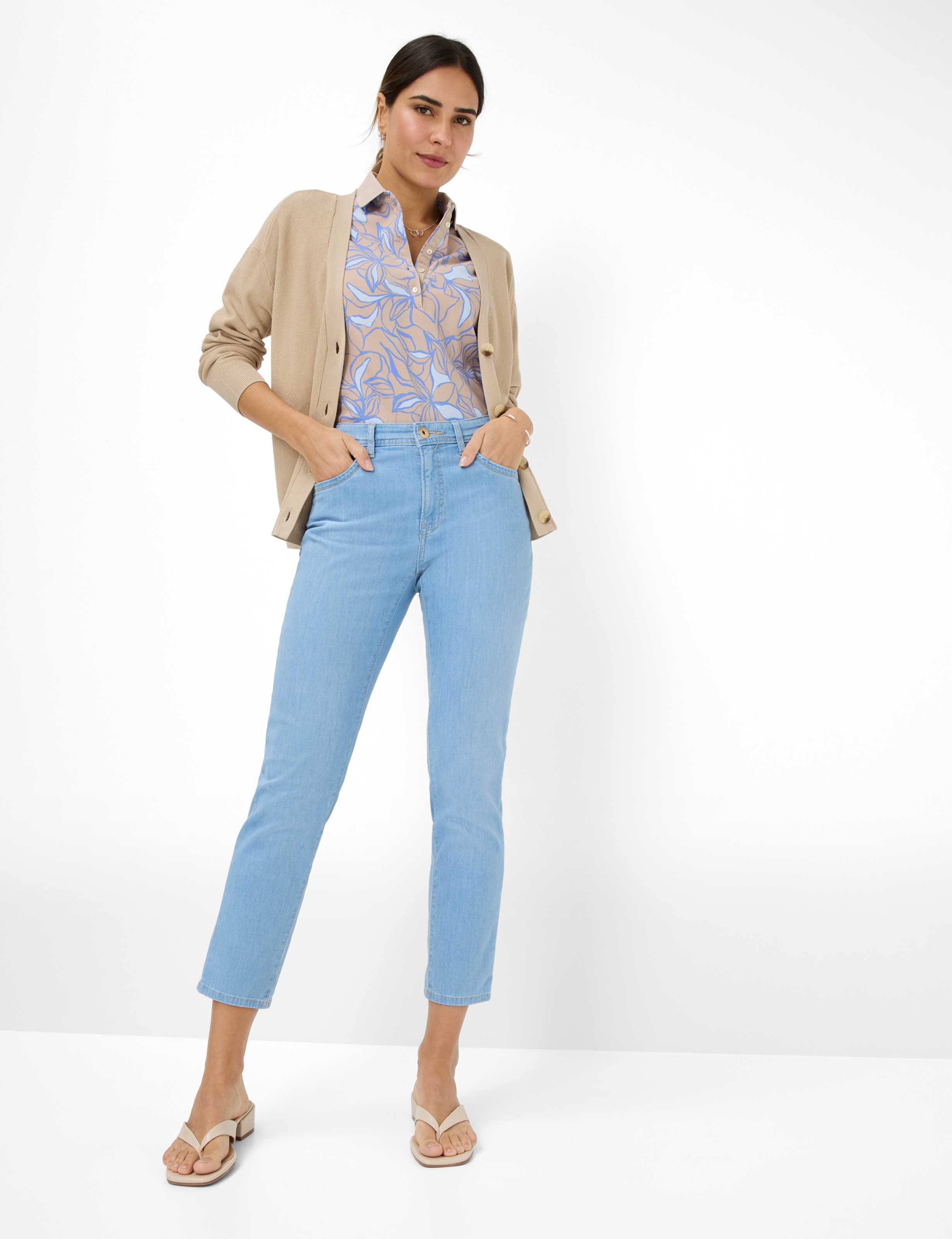 BRAX Style Mary S Jeans Donna Ultraleggeri Accorciati – Denim 5 Tasche Vita Normale