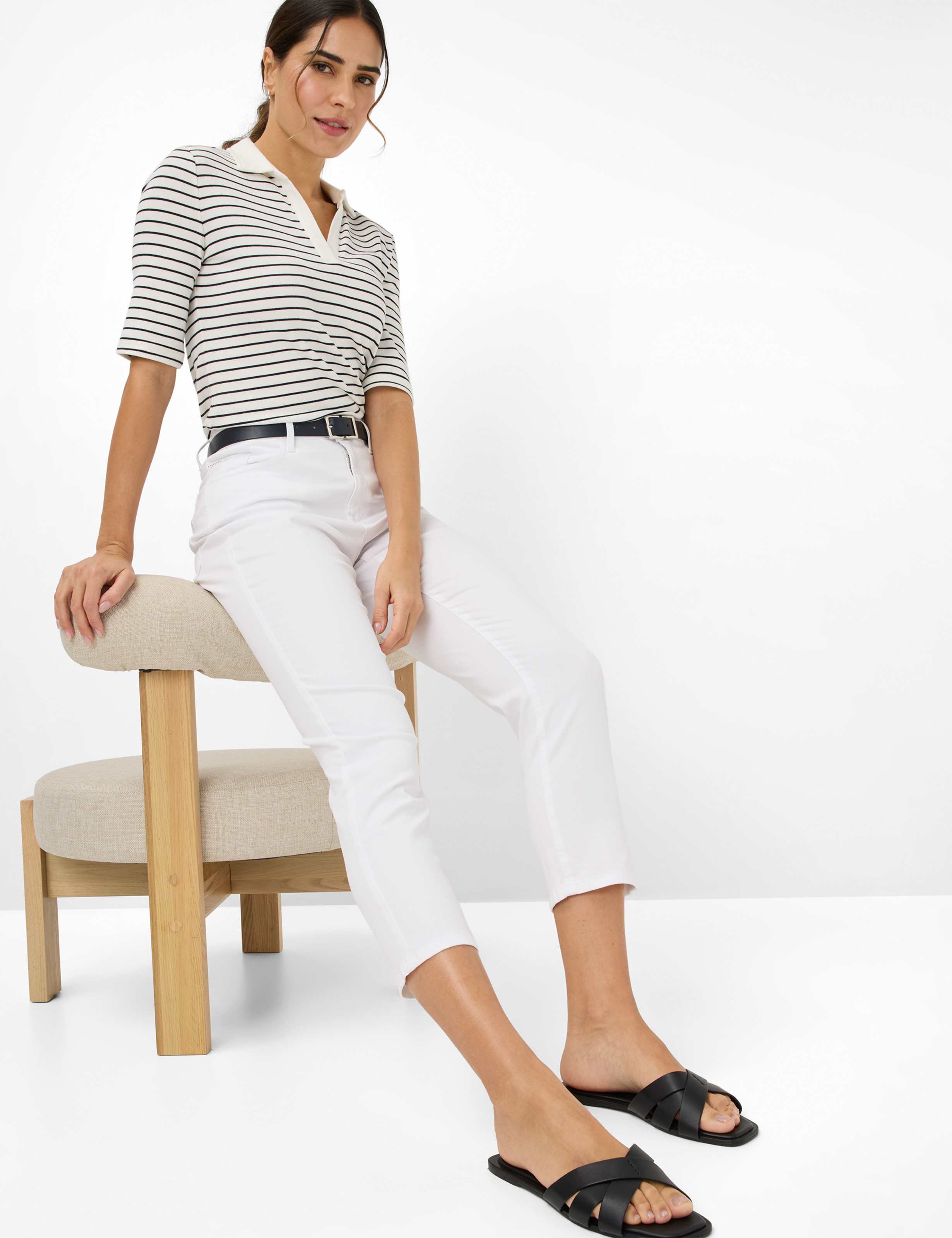 Women Style MARY S Denim White Regular Fit Detail 1