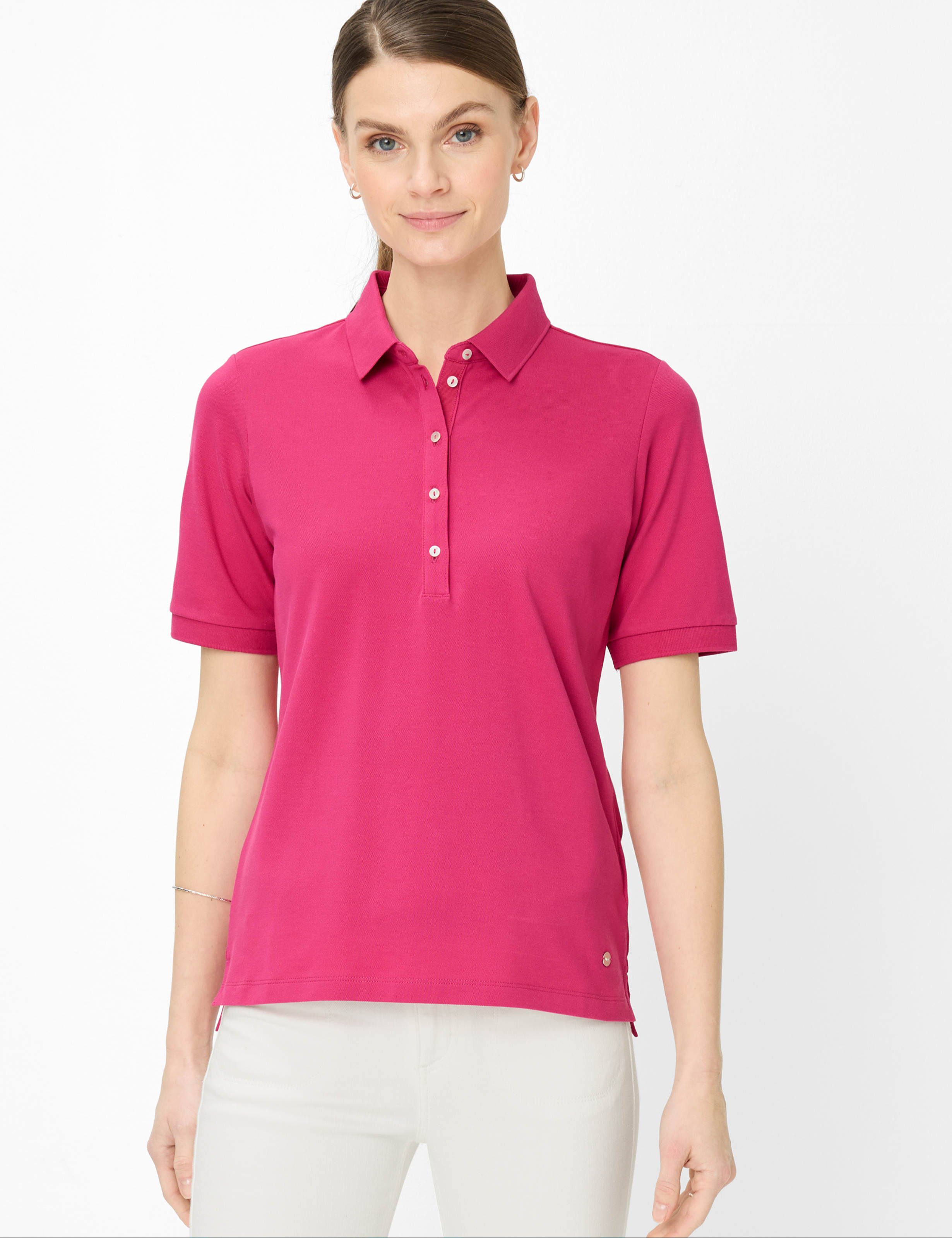 Thumbnail - Brax Damen Polo Style CLEO raspberry sorbet, Rosa, Gr. 42
