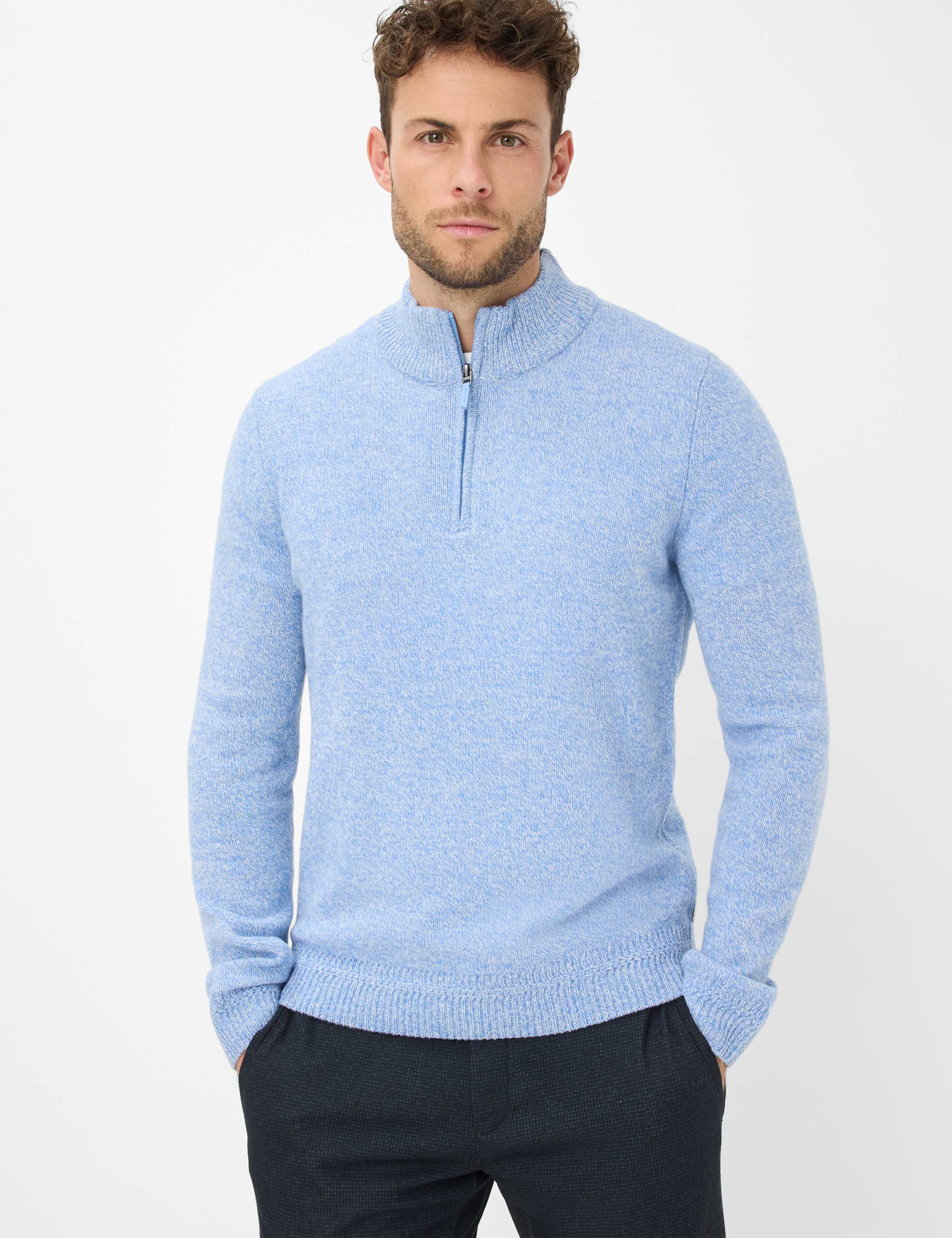 Thumbnail - Brax Herren Strickpullover Style STEFFEN heaven, Blau, Gr. XL
