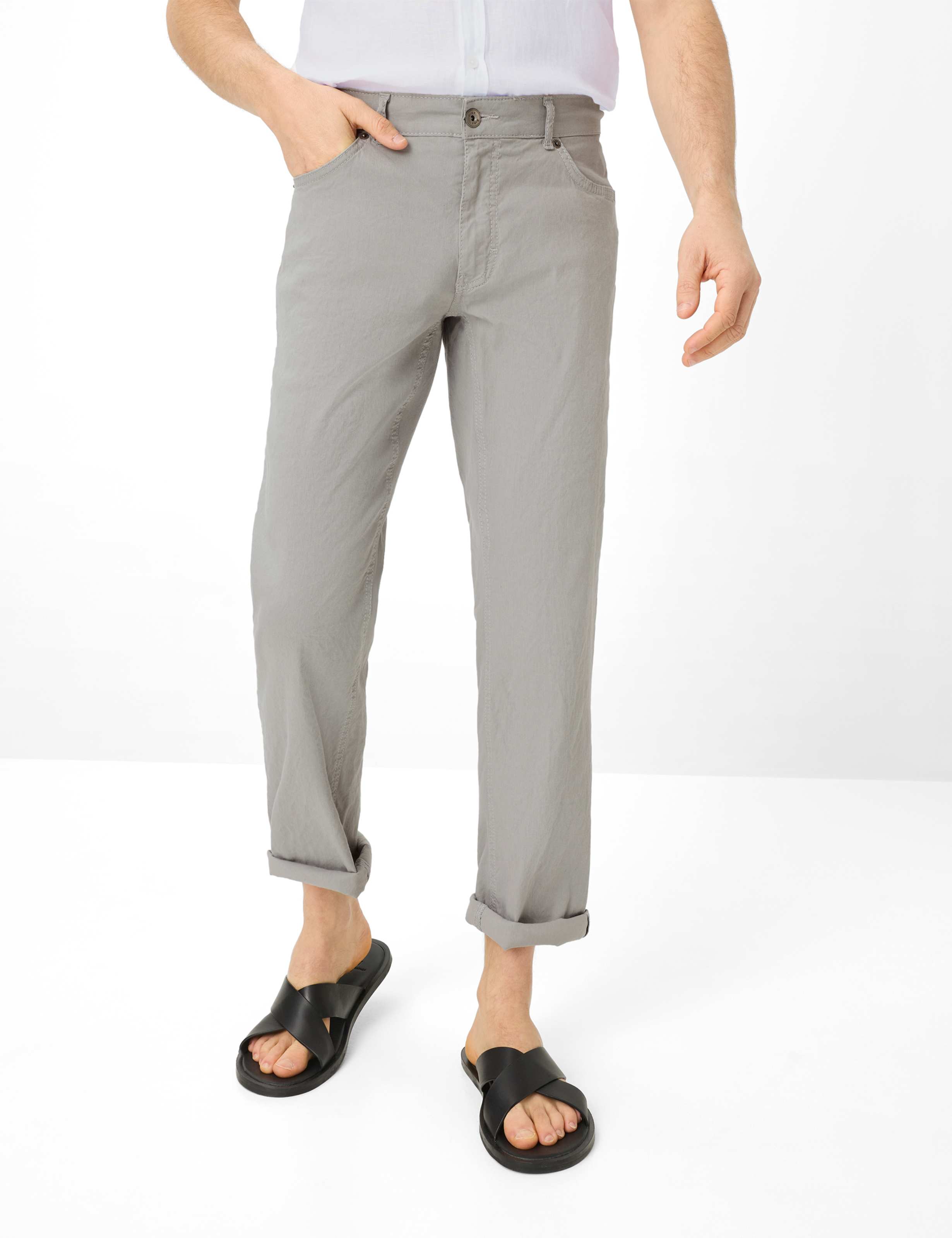 Thumbnail - Brax Herren Hose Style COOPER PLATIN, hellgrau, Gr. 30/30