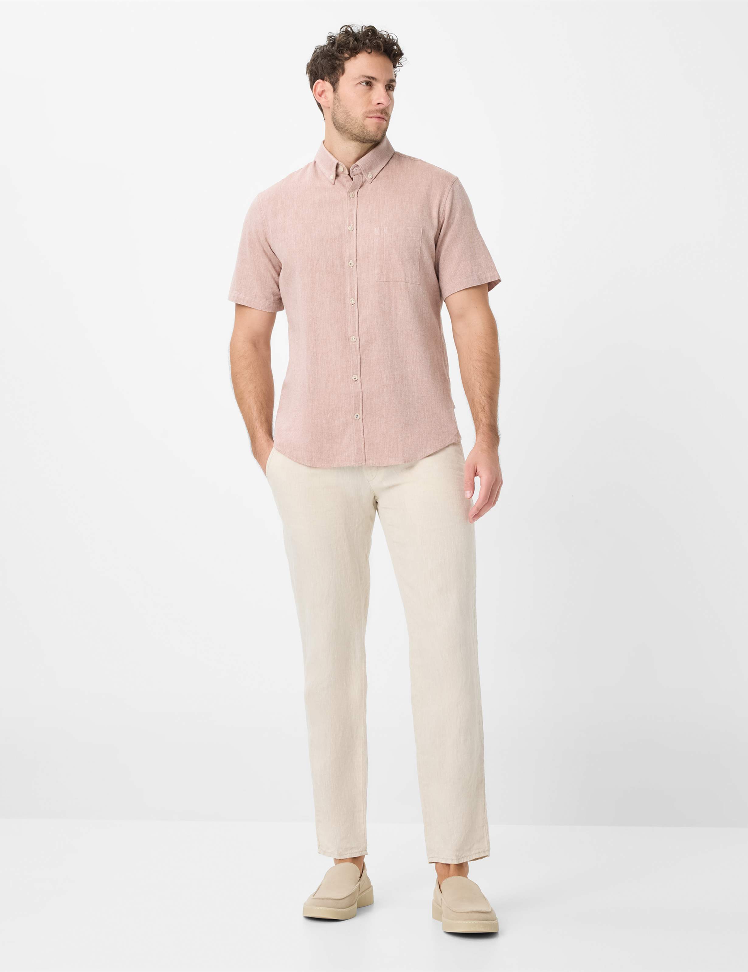 Men Style FABIO Light Beige Modern Fit Model Outfit
