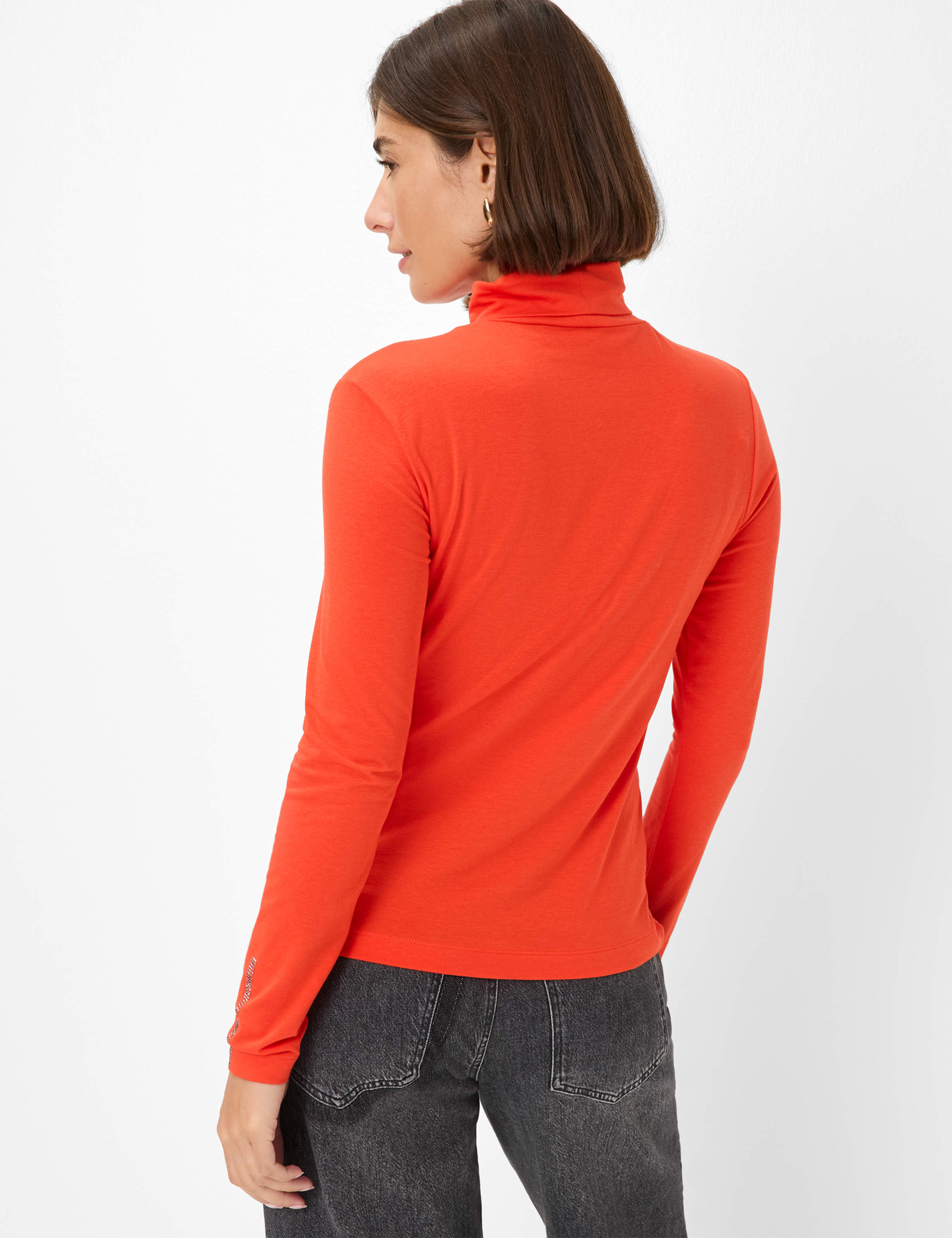 Thumbnail - Brax Damen Shirt Style CARINA L mandarin, Orange, Gr. 38