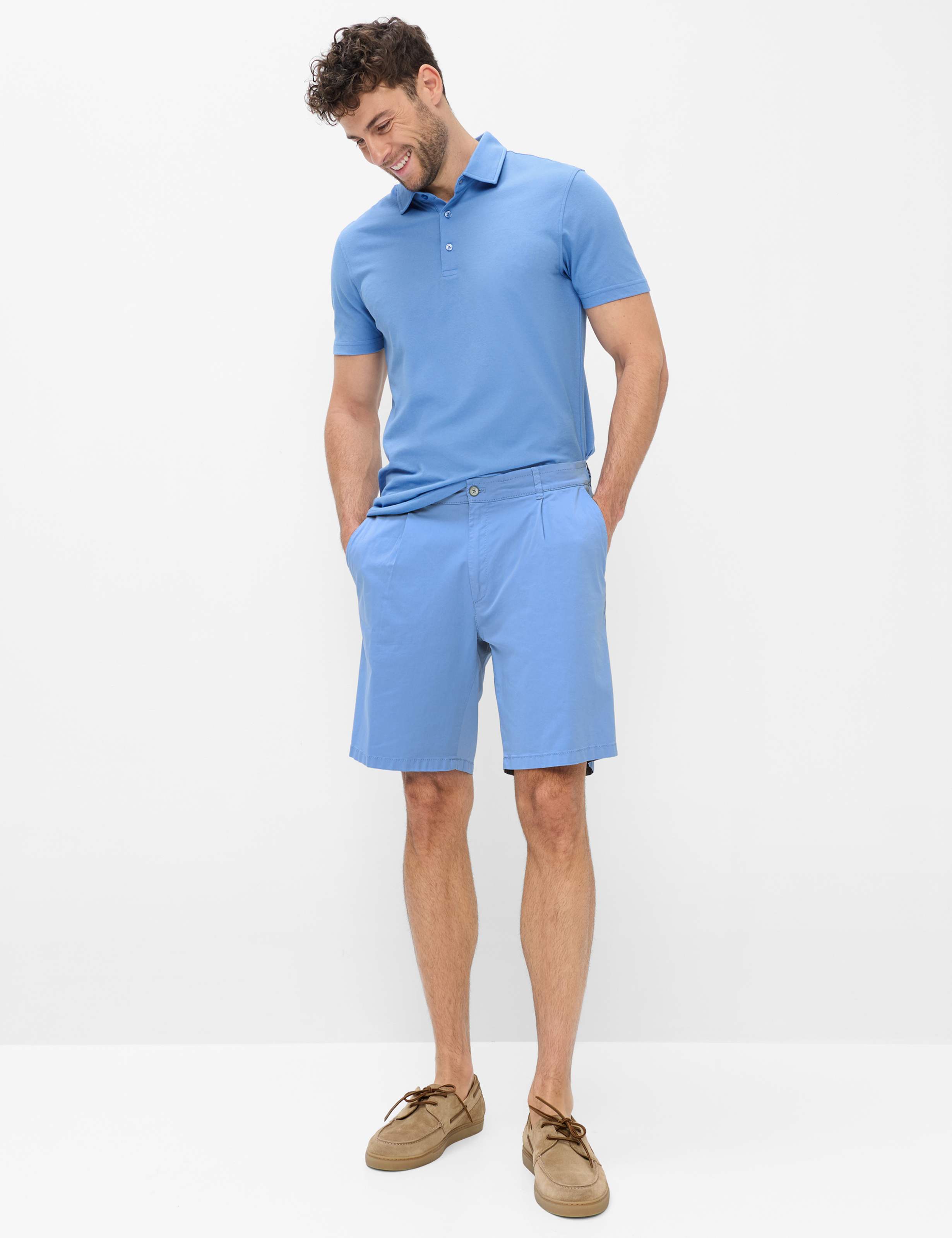 Homme Style TINO Bleu Clair Relaxed Fit Tenue du mannequin