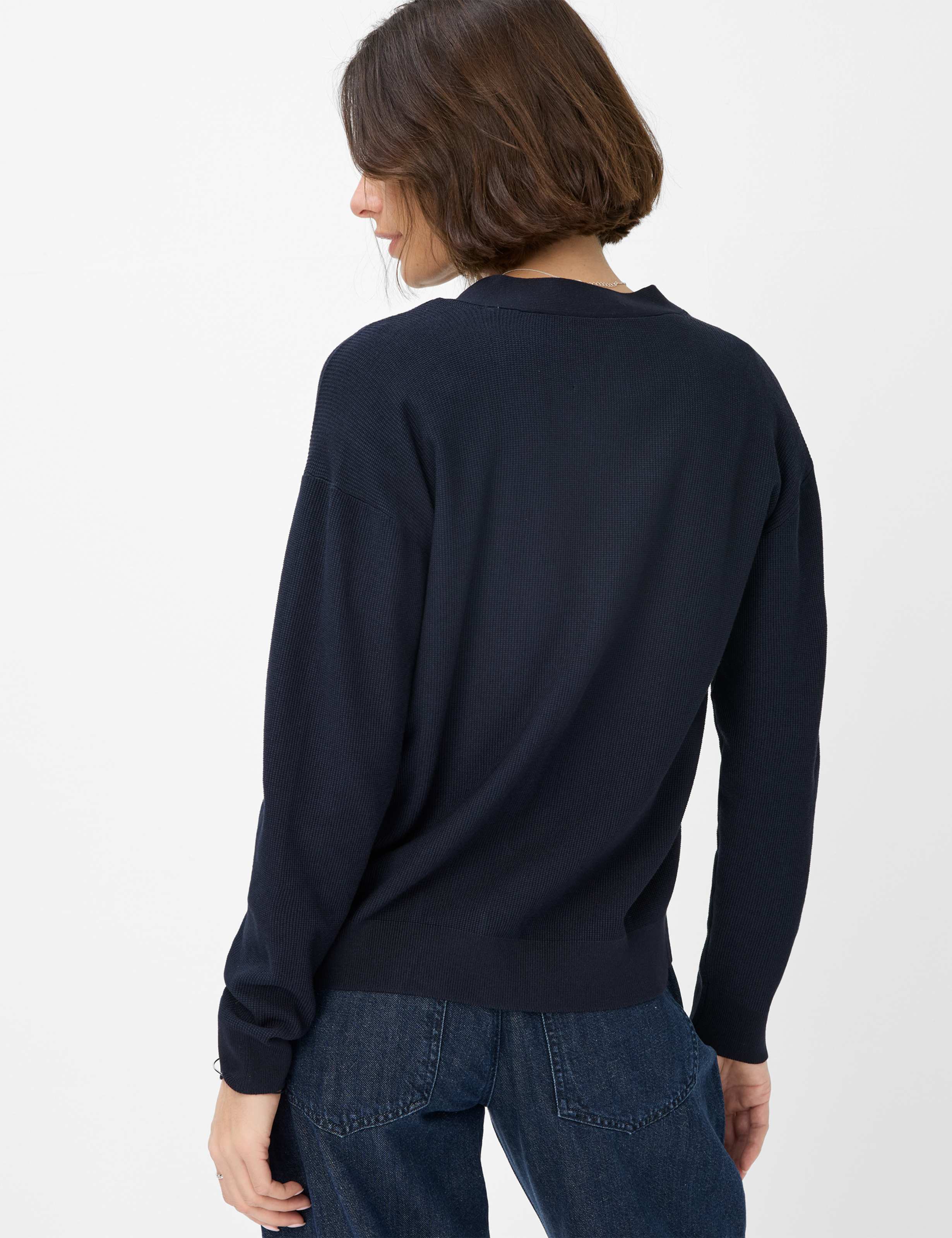 Women Style ANIQUE Dark Blue  Model back