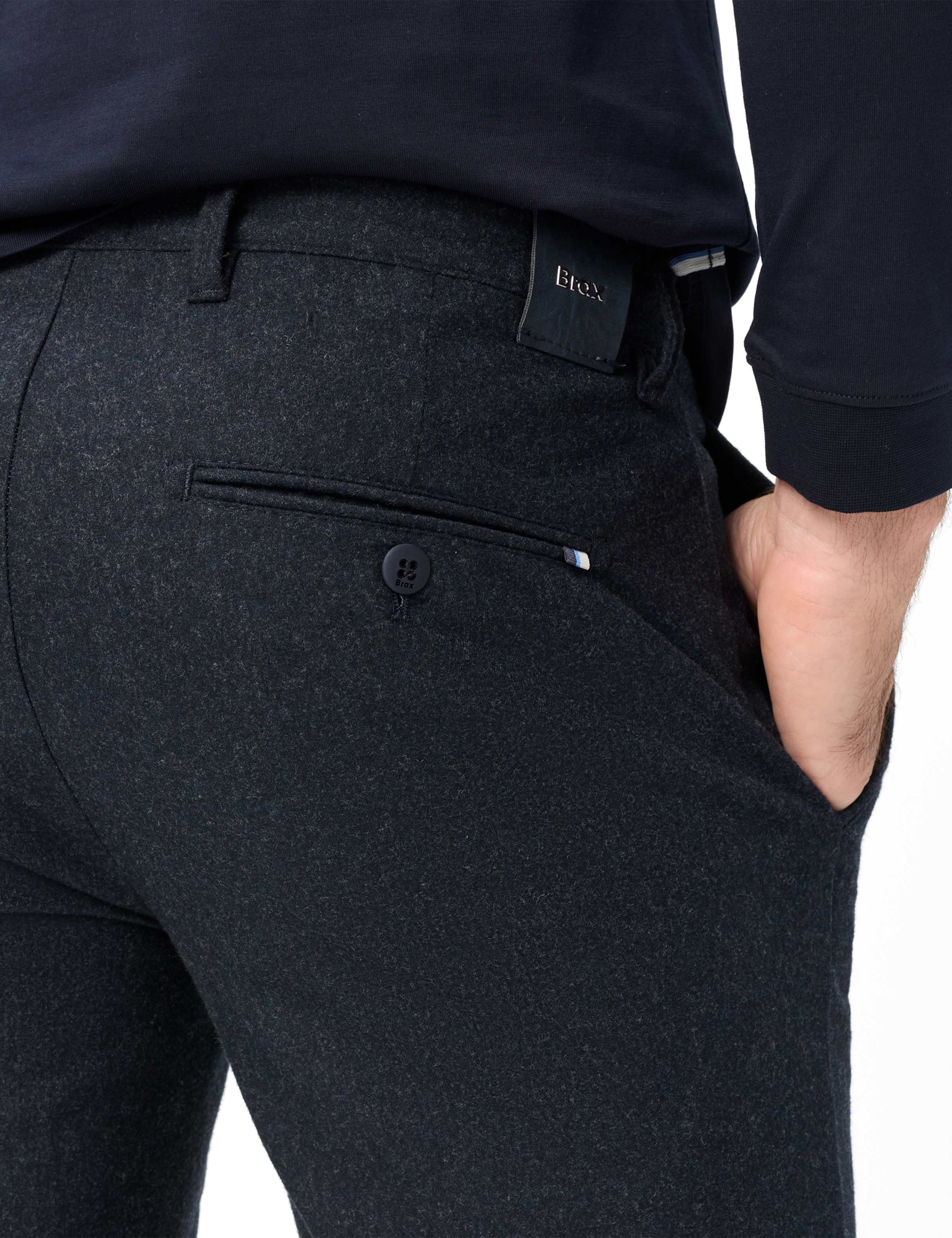 Men Style FABIO Dark Blue Modern Fit Detail 2