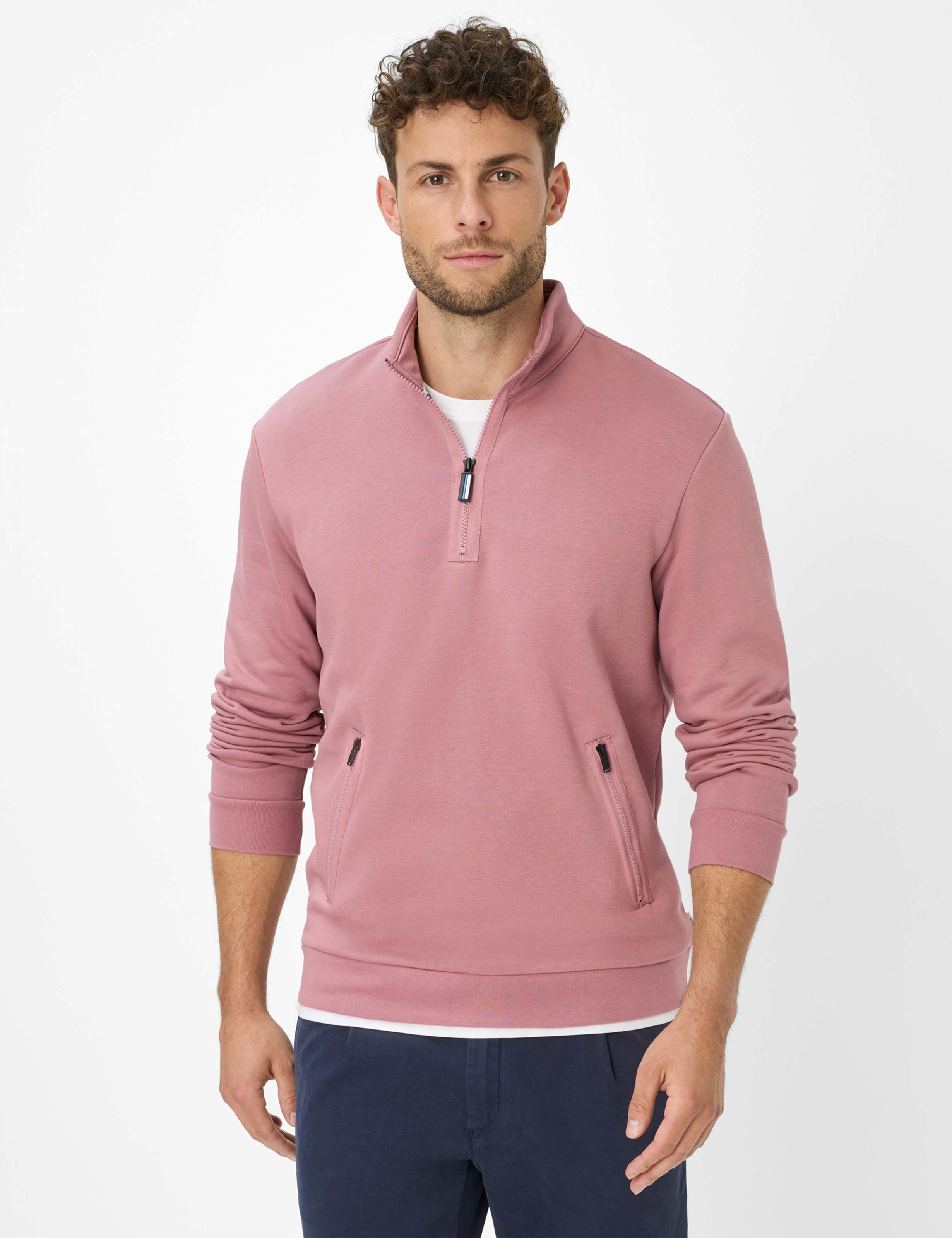 Thumbnail - Brax Herren Sweatshirt Style SION cinder rose, Rosa, Gr. S