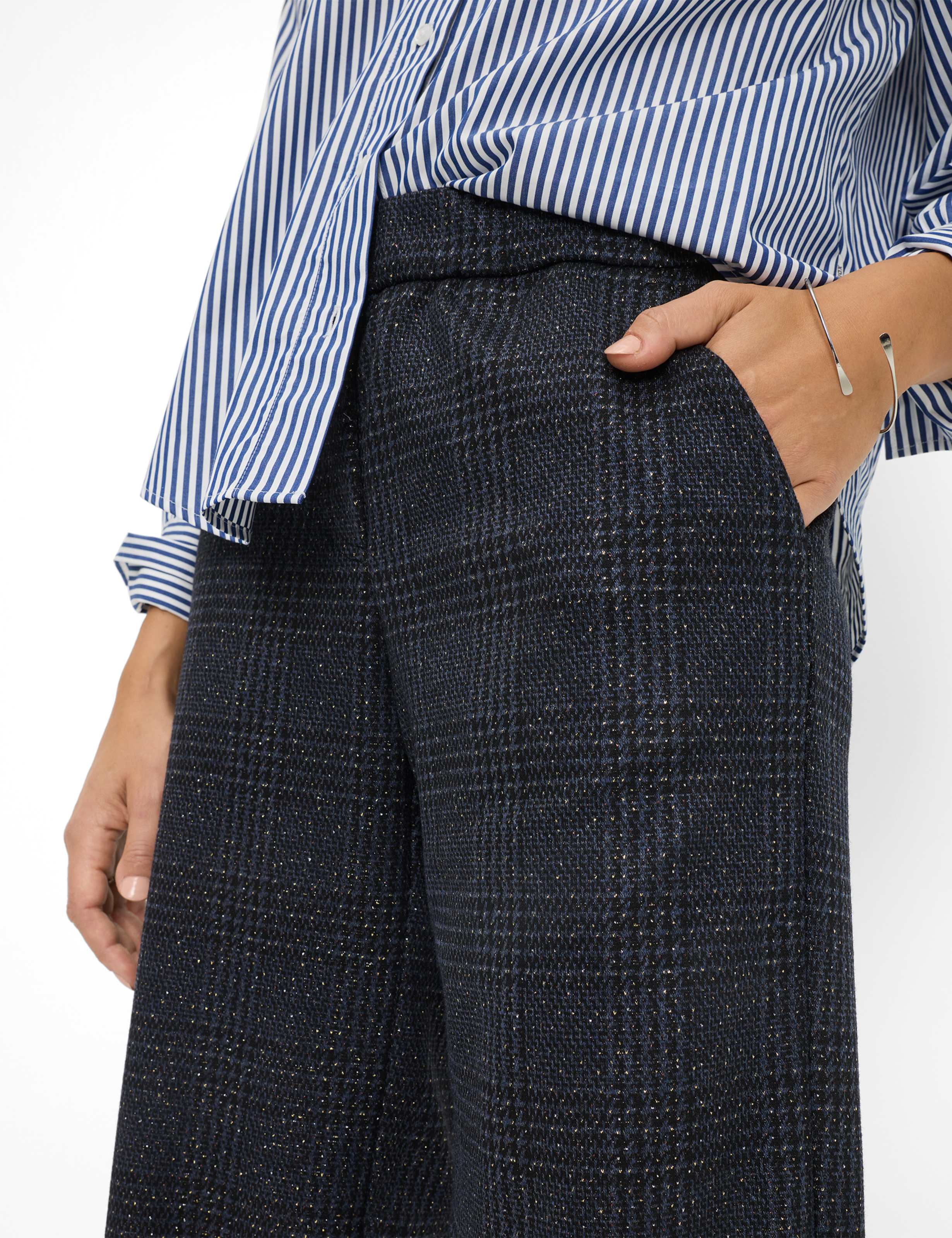Femme Style MAINE Bleu Foncé Wide Leg Détail 1