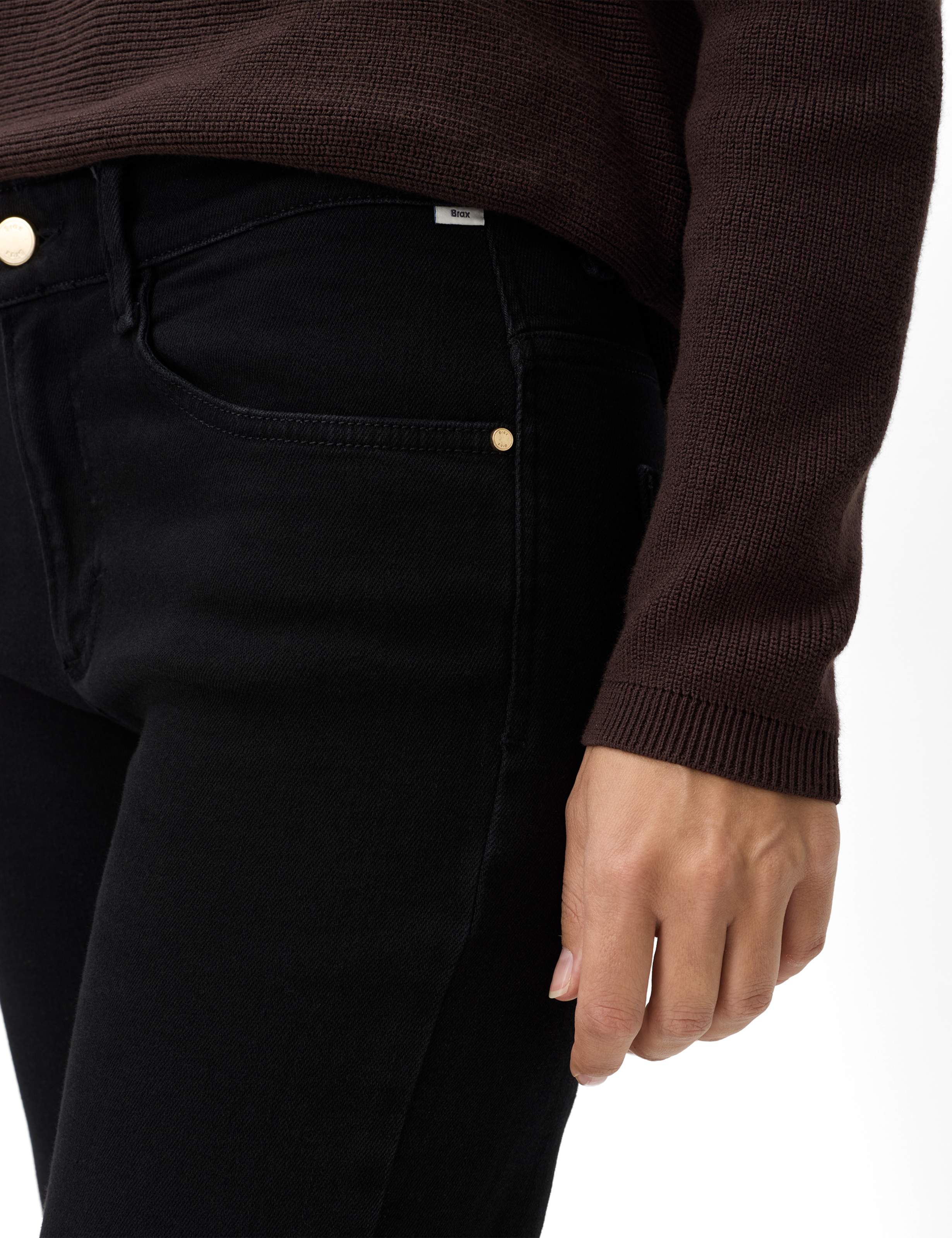 Women Style MAINE Denim Black Wide leg Detail 2