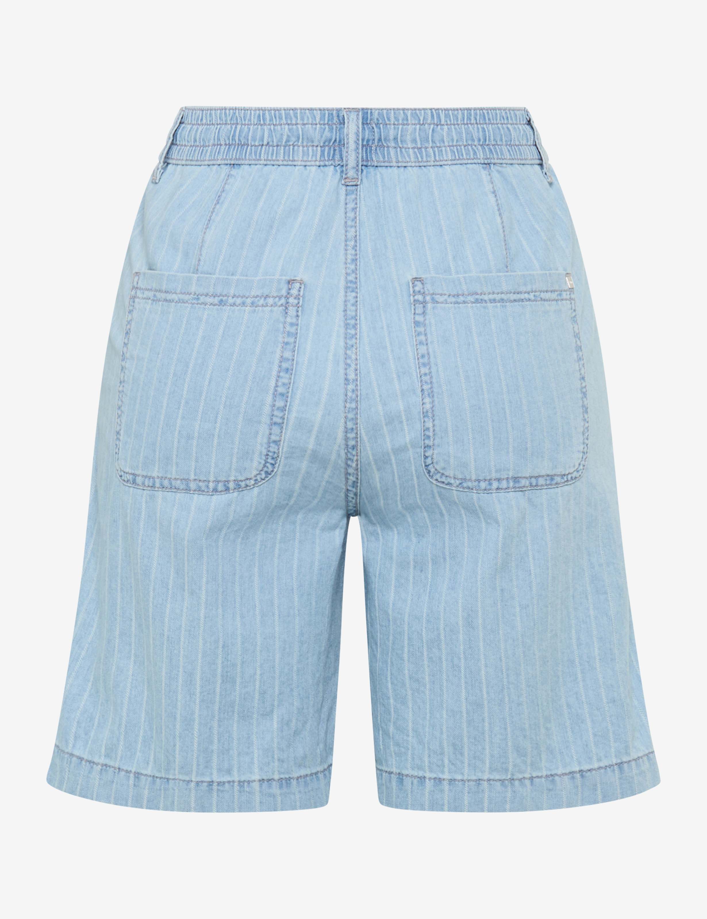 Women Style MAINE B Denim Blue Wide Leg Stand-alone rear view