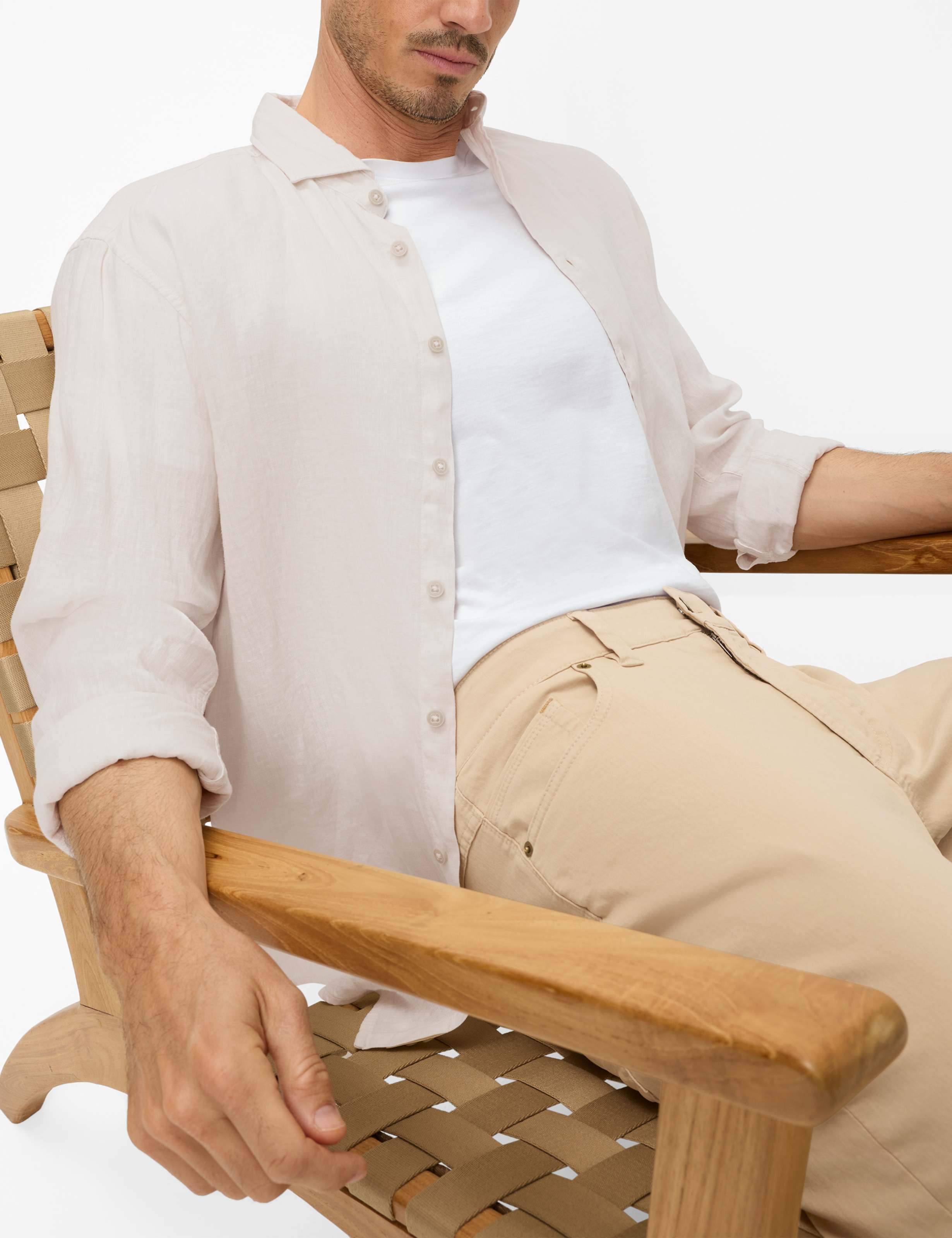 Heren Style LUKE Beige Regular Fit Detail 1