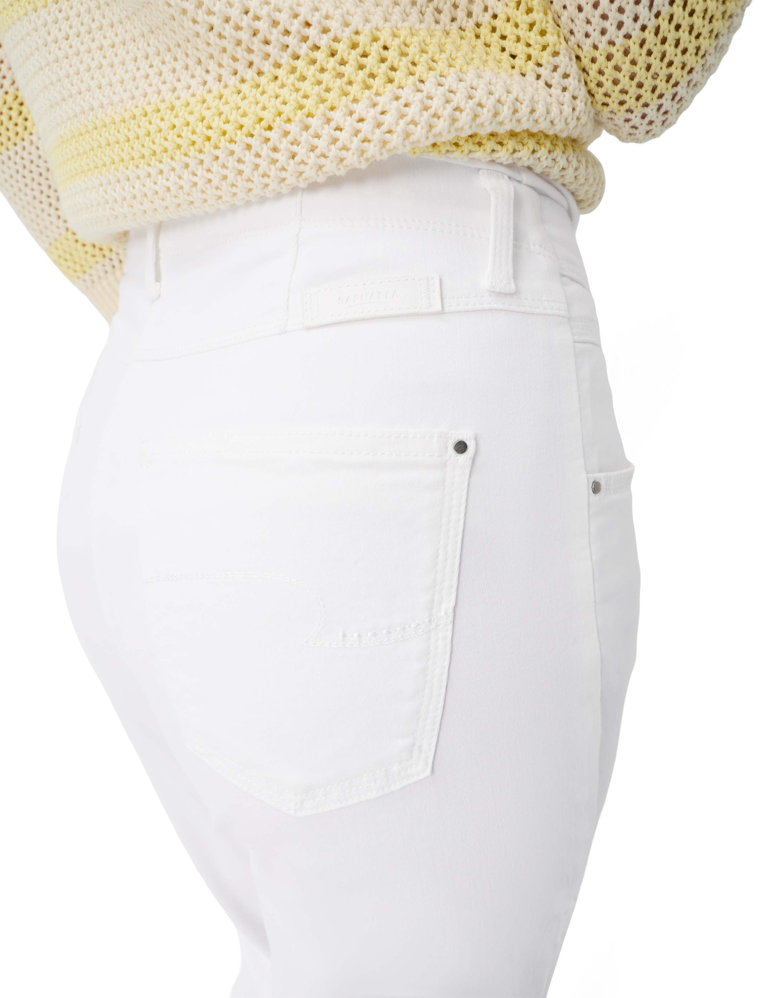 Femme Style CAREN NEW Denim Blanc Comfort Plus Fit Détail 2