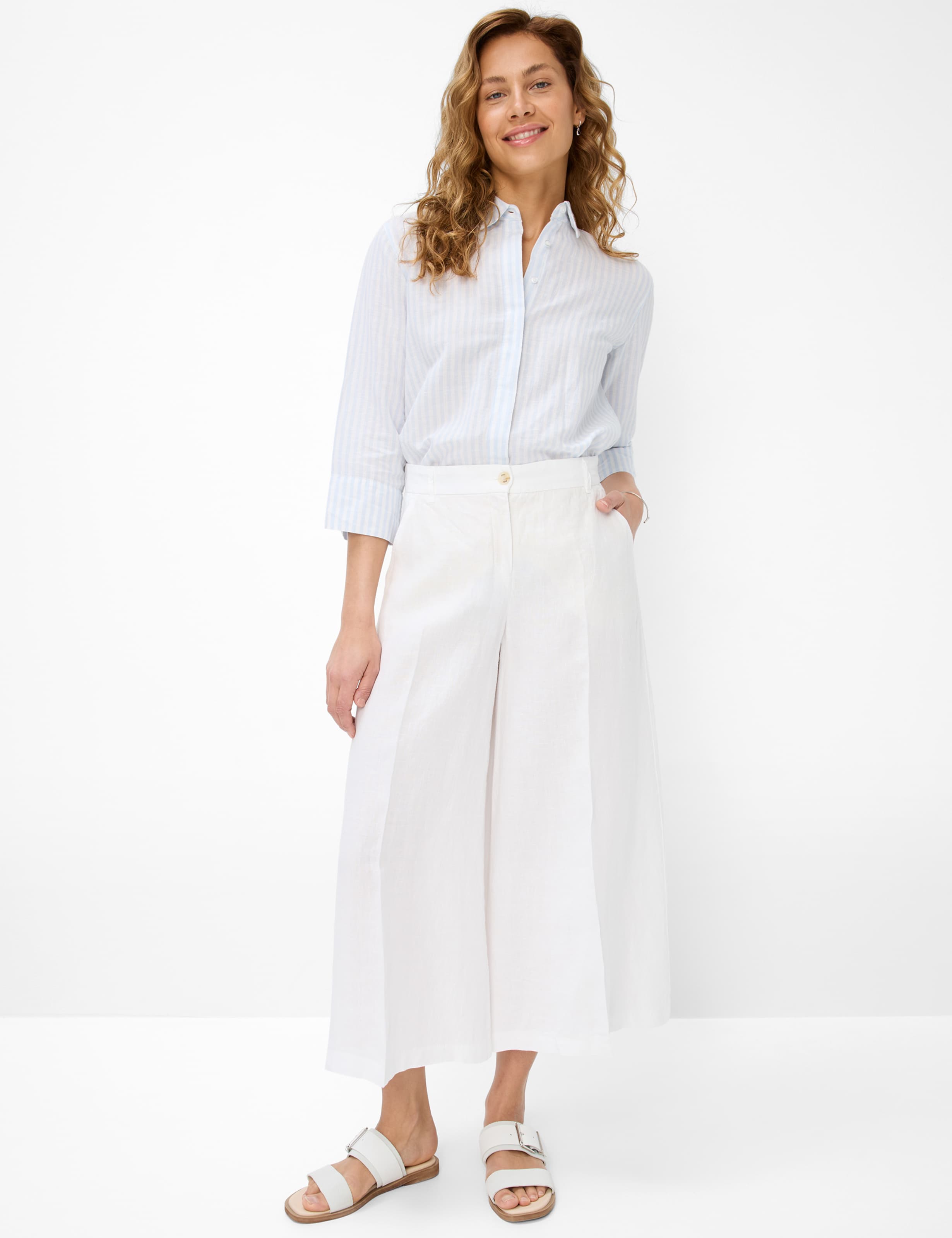 Women Style MELLI S White Wide Leg Model Outfit