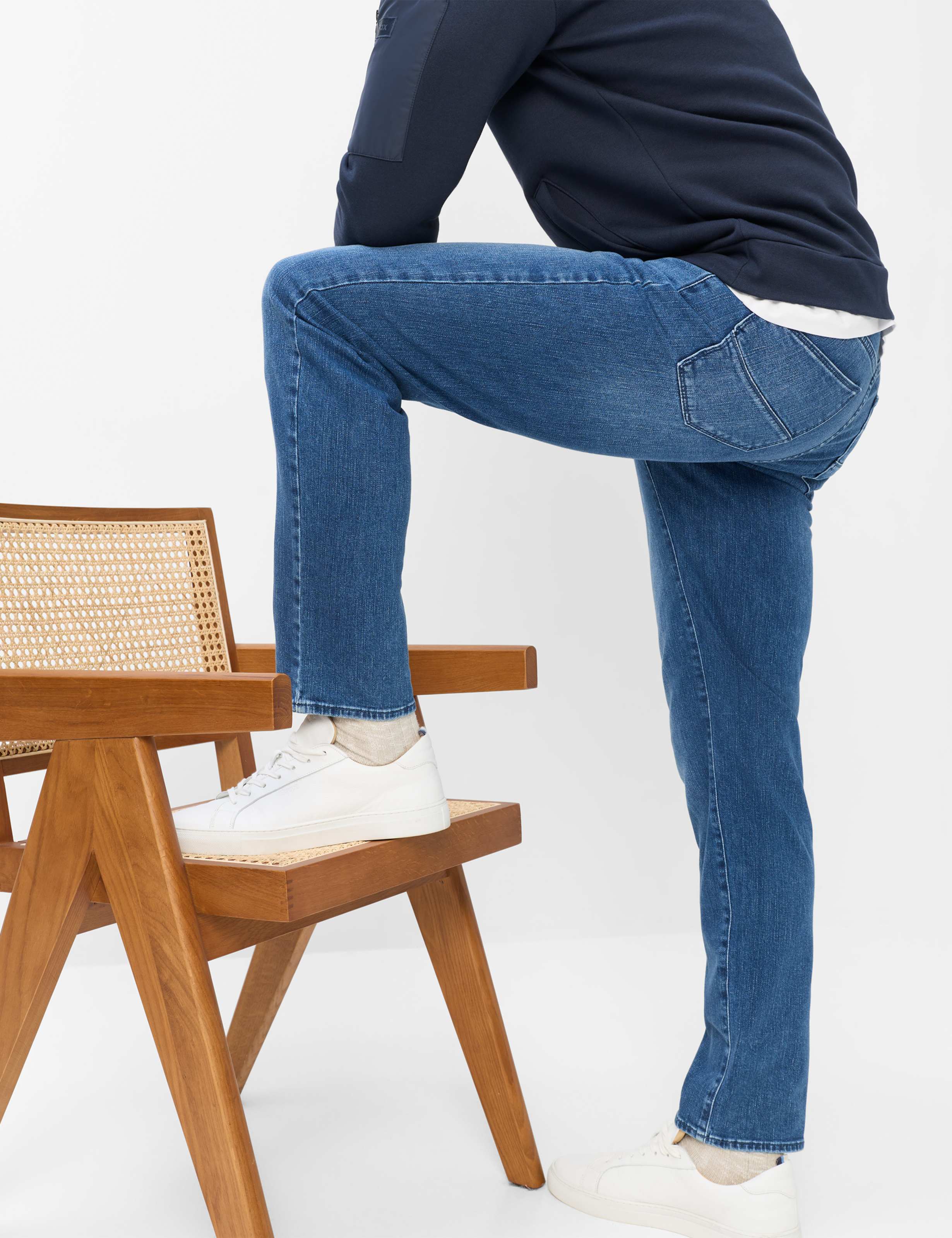 Homme Style CADIZ Denim Bleu Straight Fit Détail 1