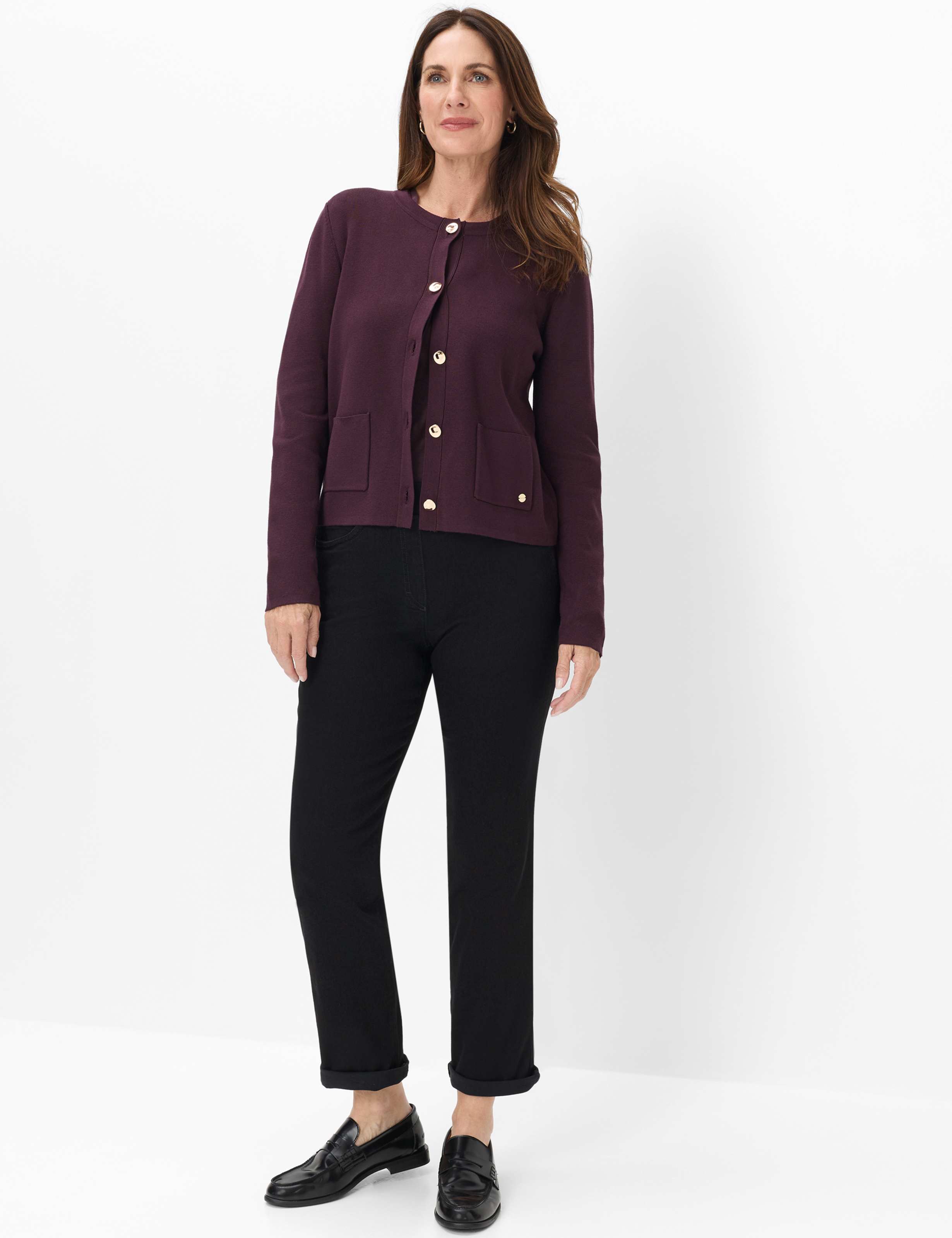 Damen Style CARINA Denim Schwarz Comfort Plus Fit Model Outfit