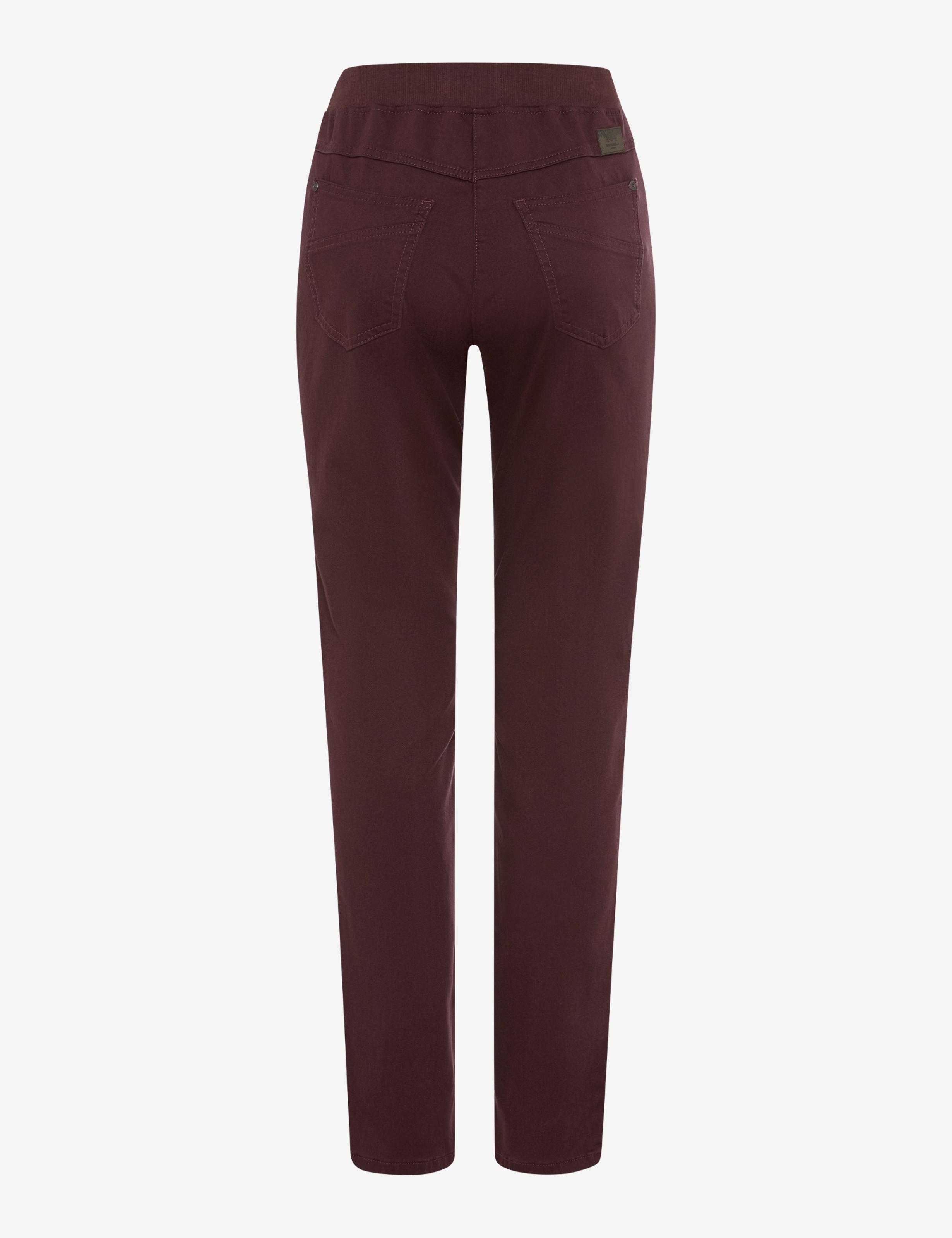 Femme Style PAMINA Rouge Foncé Slim Fit Détourage arrière