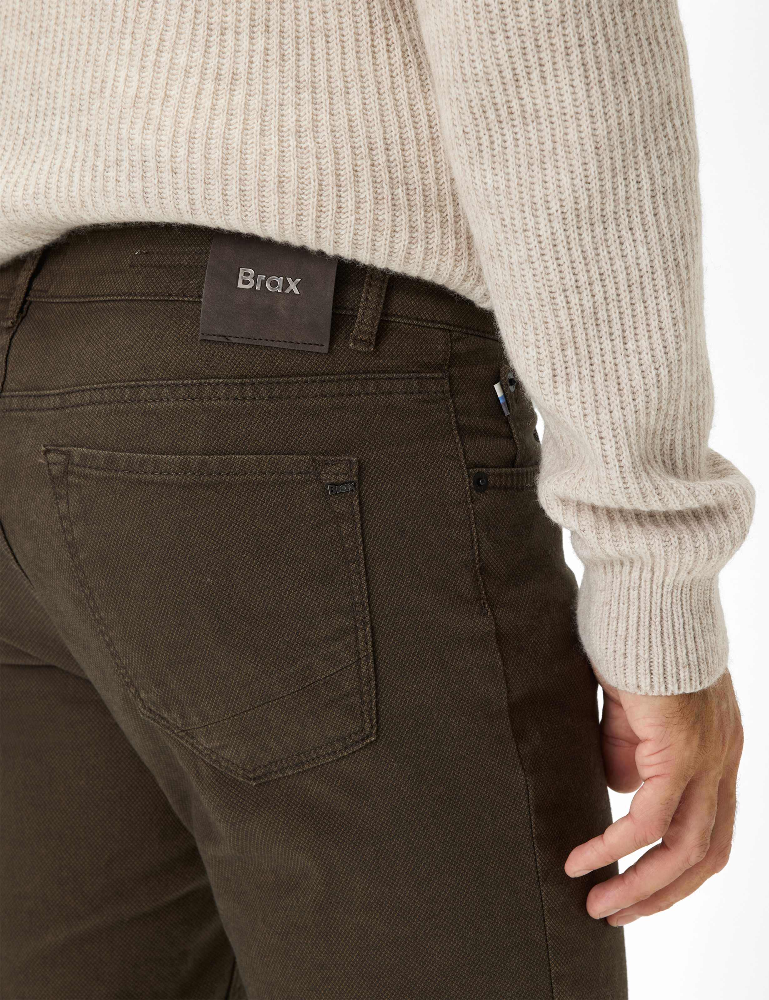 Heren Style CHUCK Donkerbruin Modern Fit Detail 2