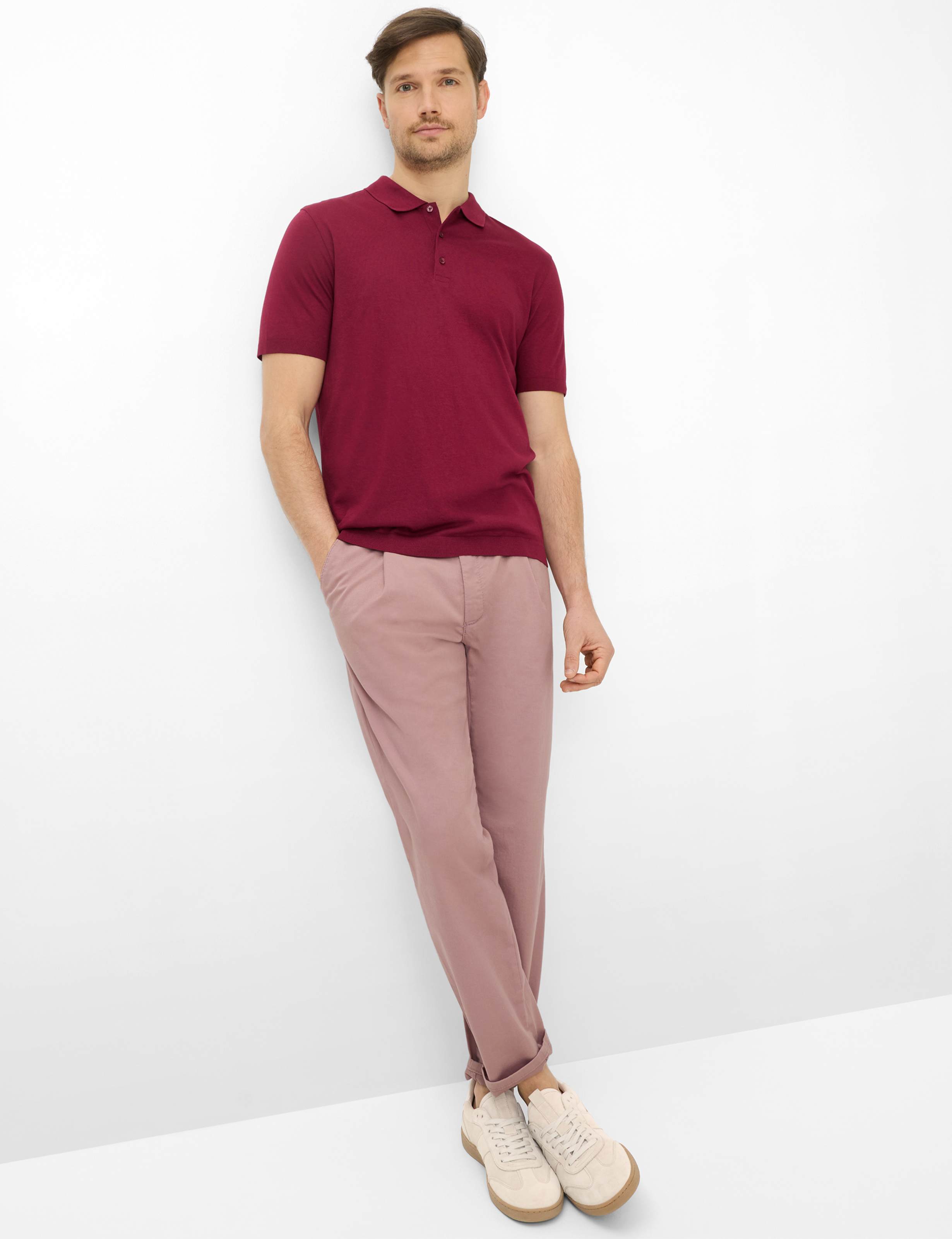Homme Style PARVIS Rouge Foncé  Tenue du mannequin