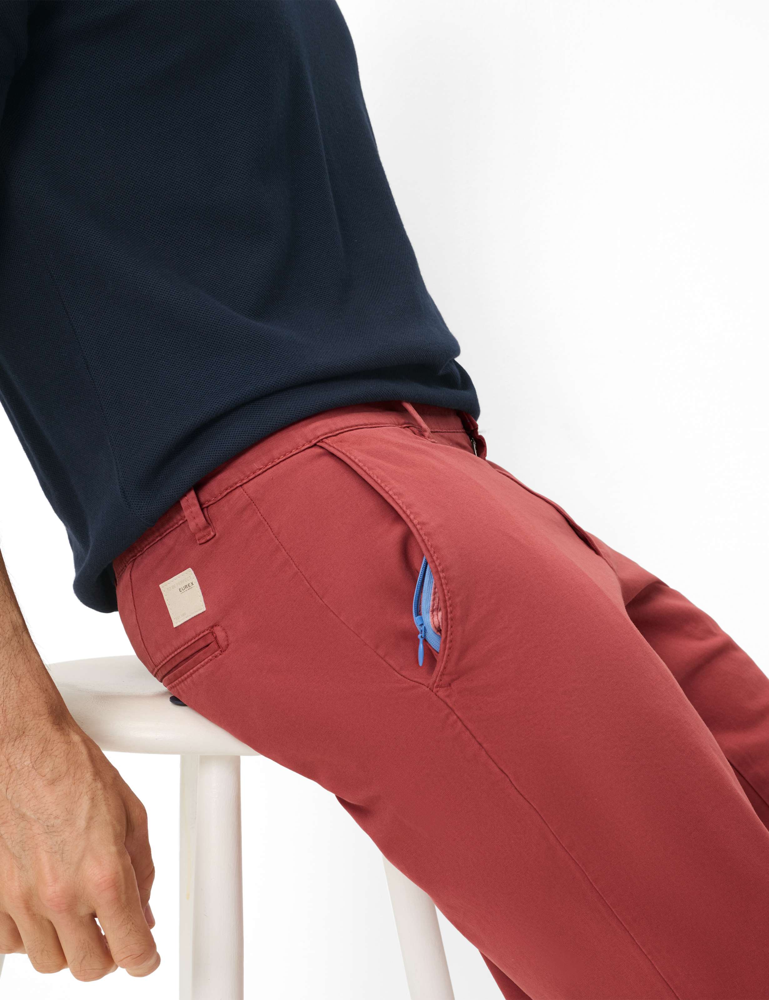 Men Style BURT Red Regular Fit Detail 1