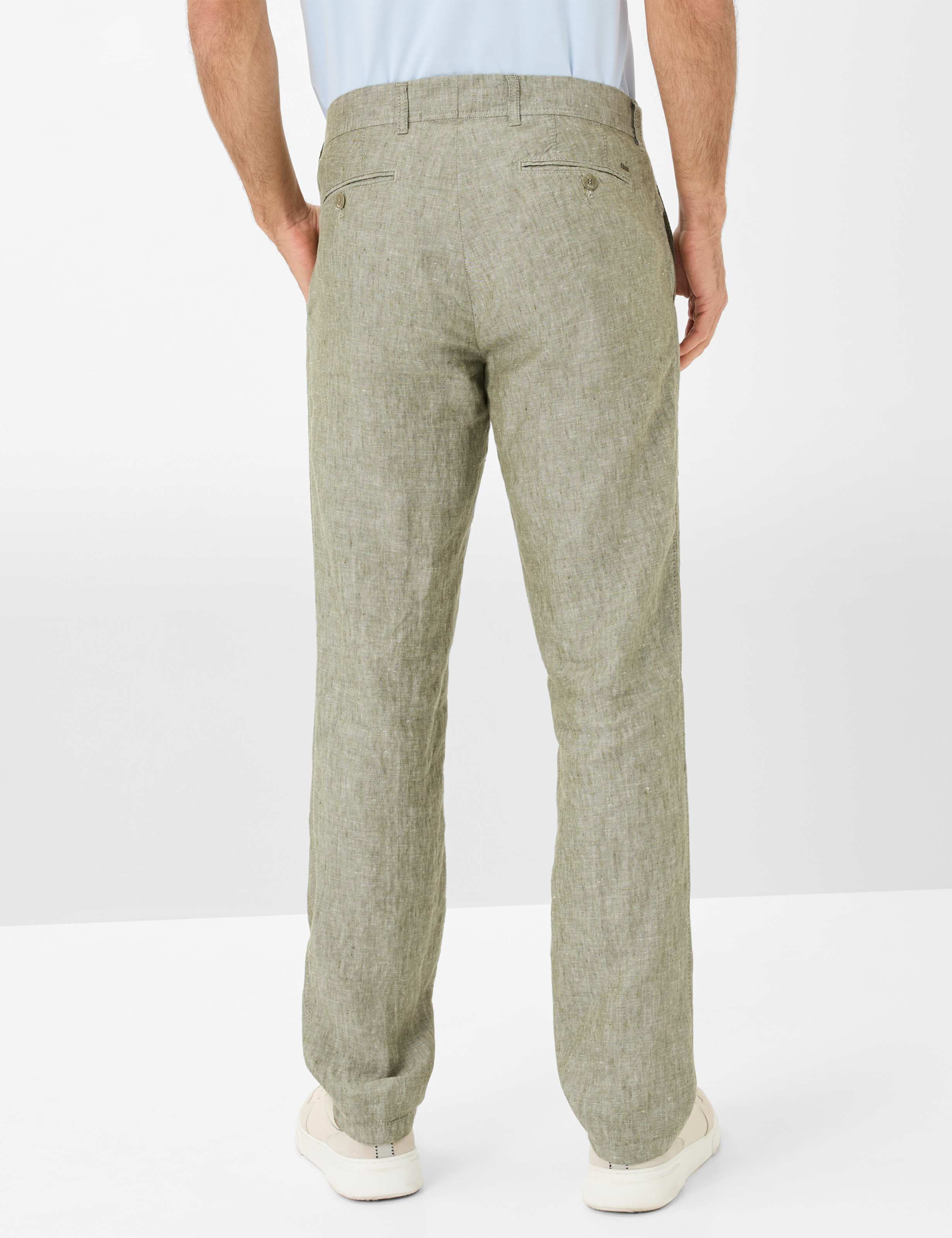 Herren Style EVANS Grün - Oliv Regular Fit Model Rueck