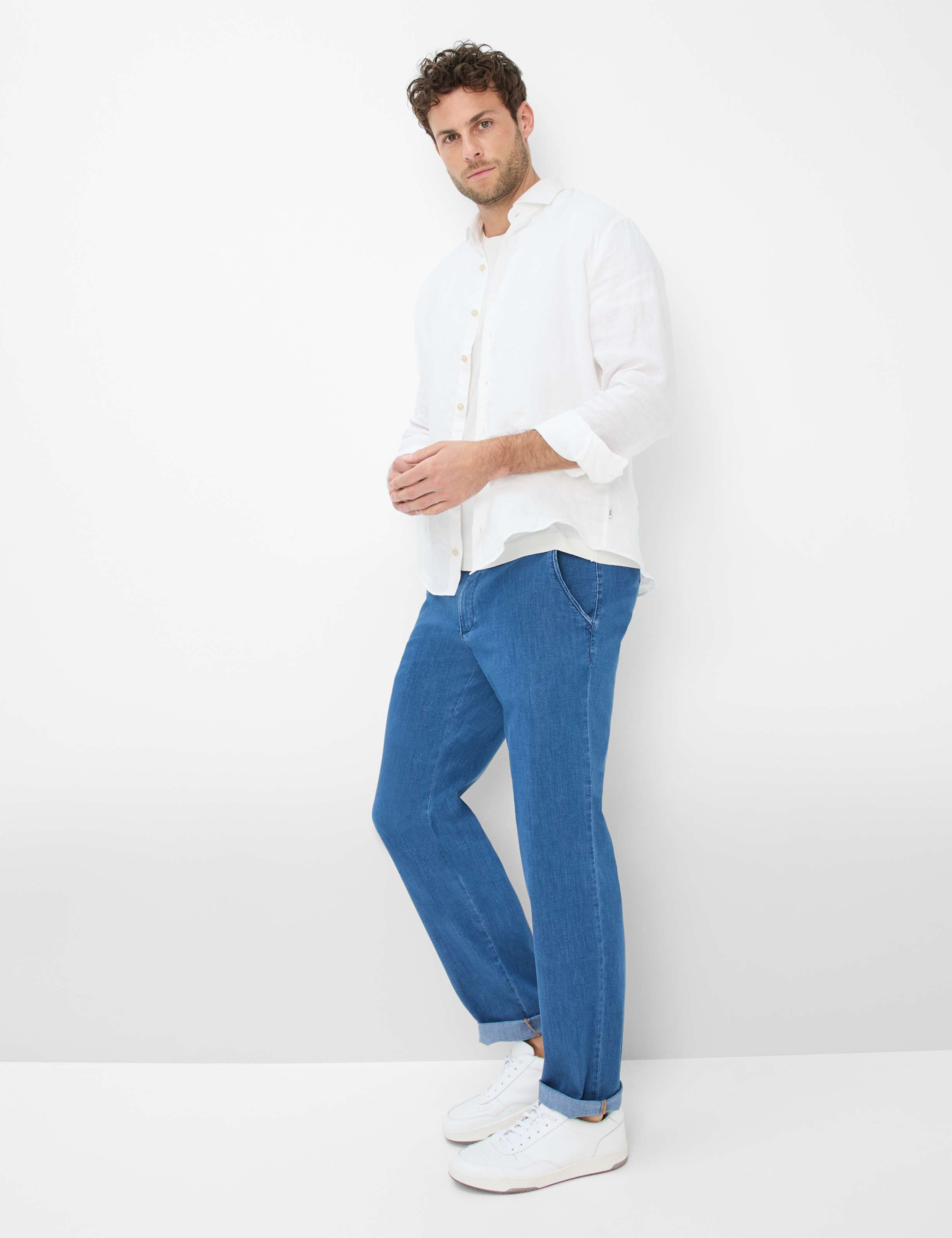 Herre Style JIM Denim Blå Regular Fit Model Outfit