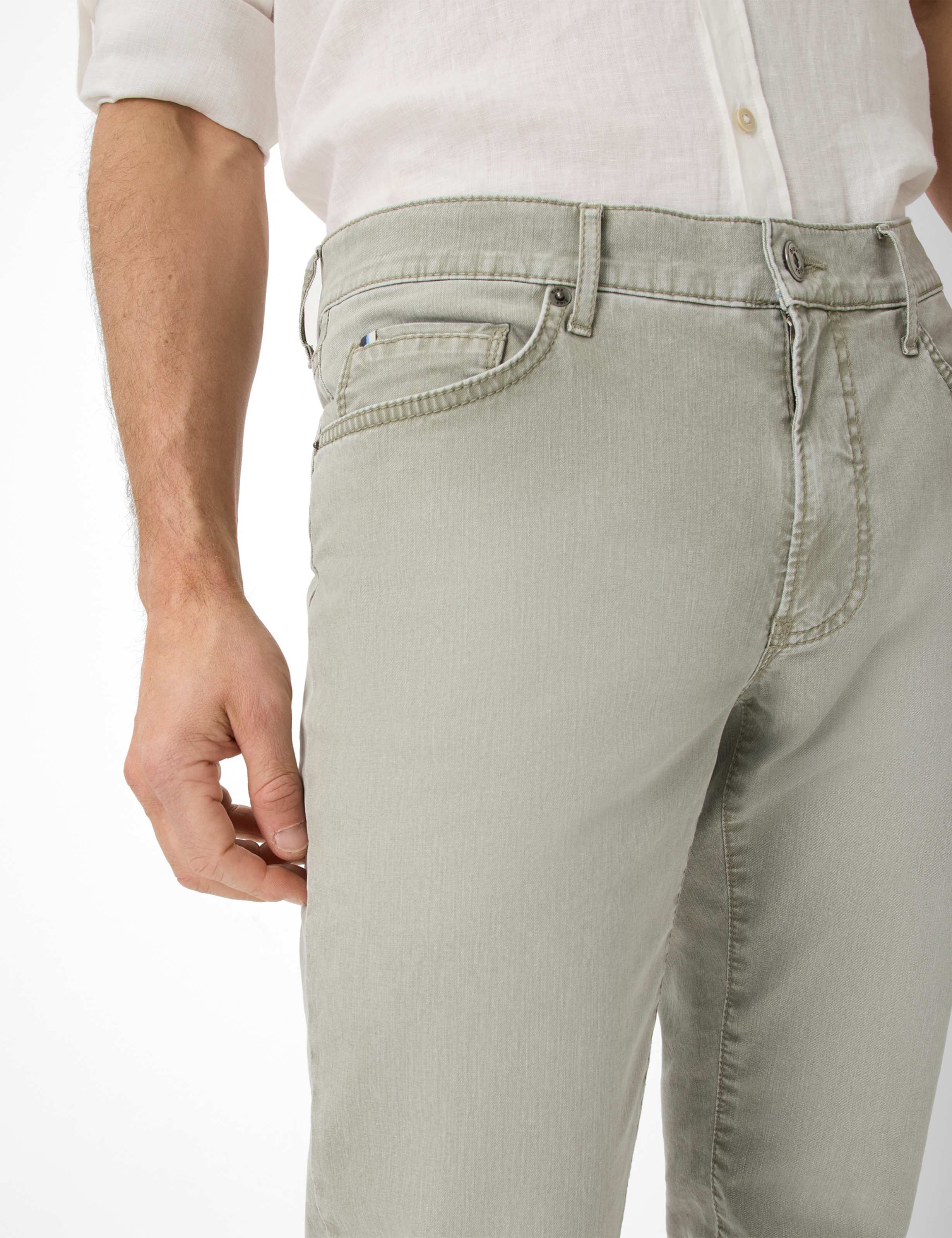 Men Style CHUCK Denim Light Green Modern Fit Detail 2