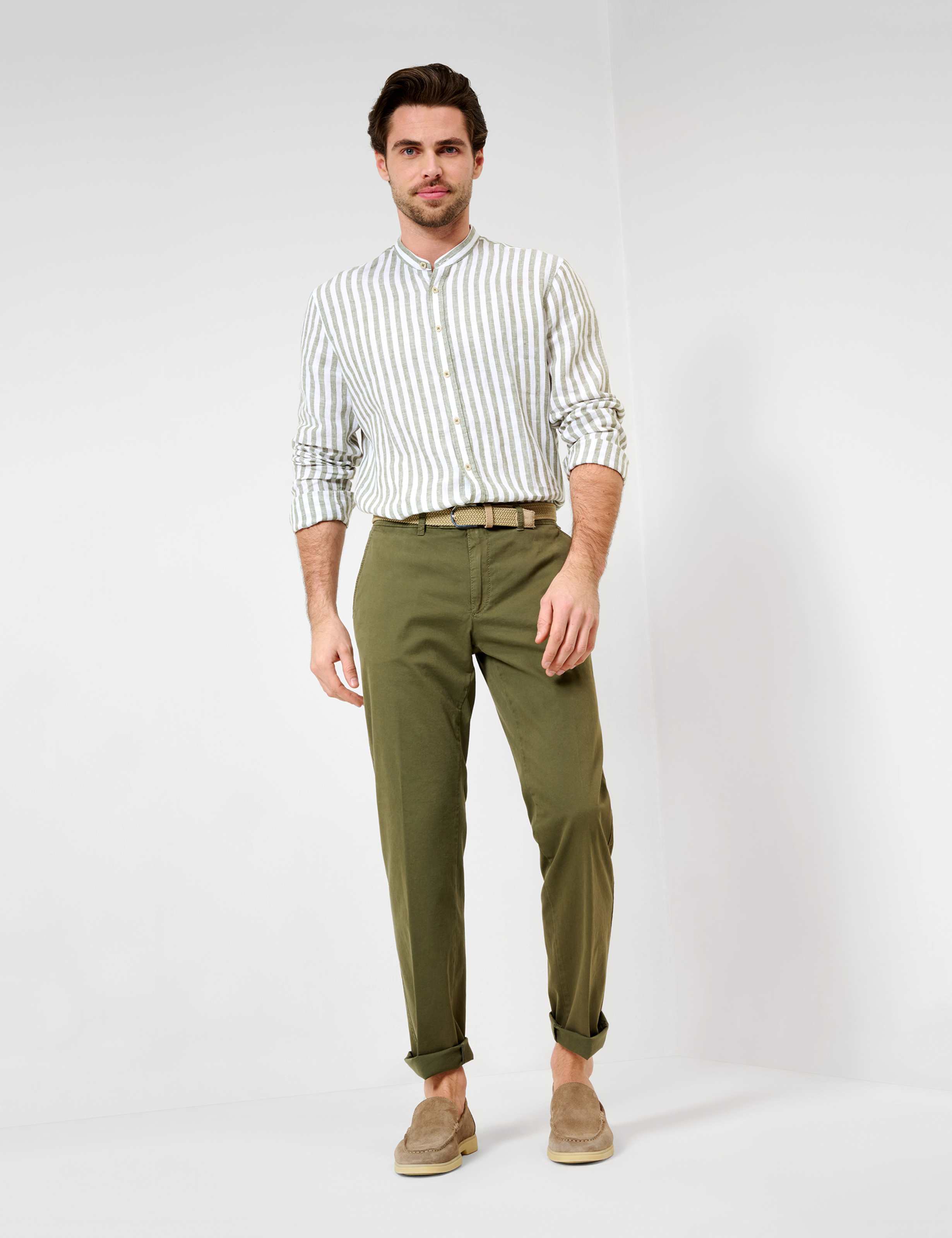 Men Style EVANS OLIVE Regular Fit Model Outfit