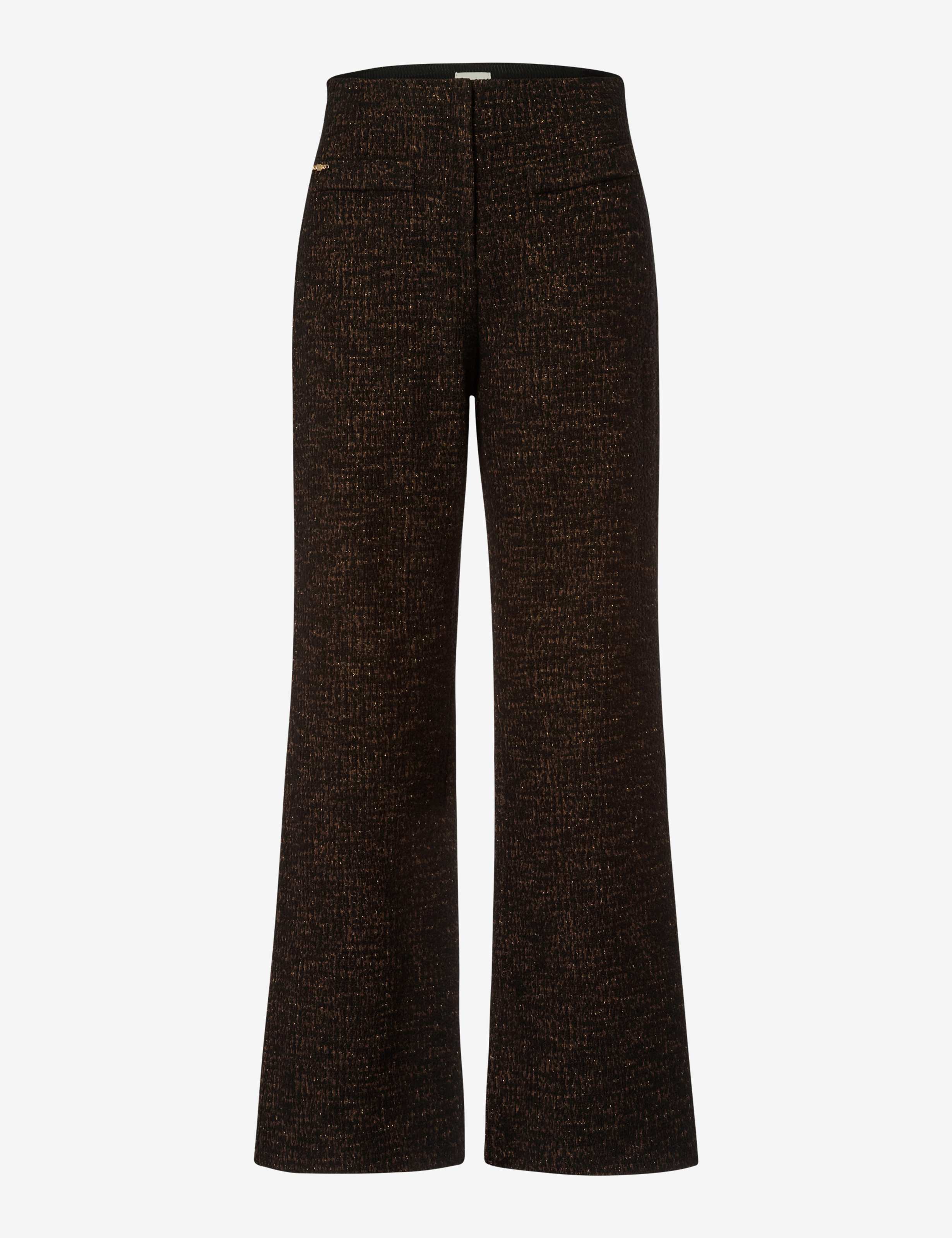 Femme Style MAINE Marron Foncé Wide Leg Détourage avant
