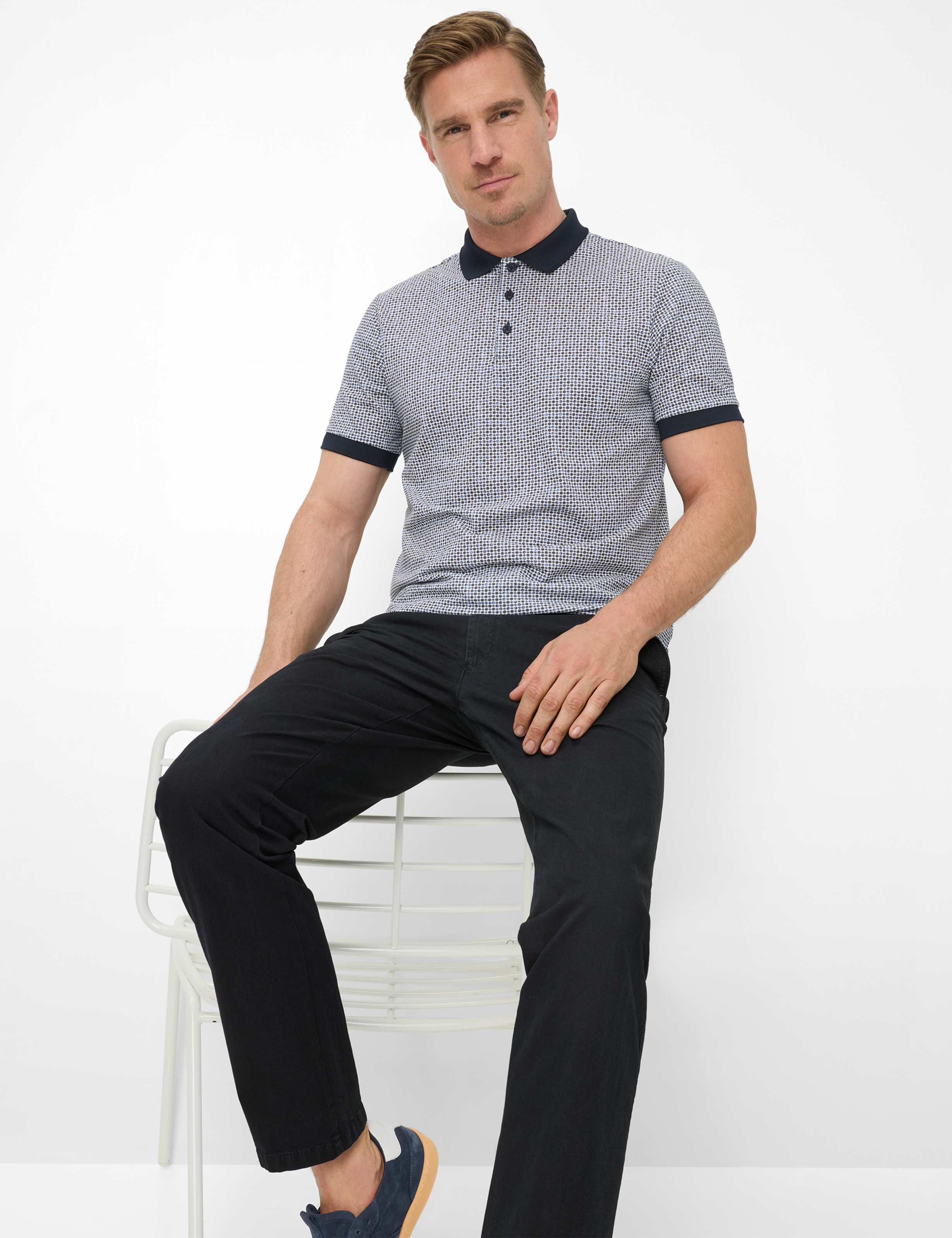 Homme Style EVEREST Bleu Foncé Regular Fit Détail 1