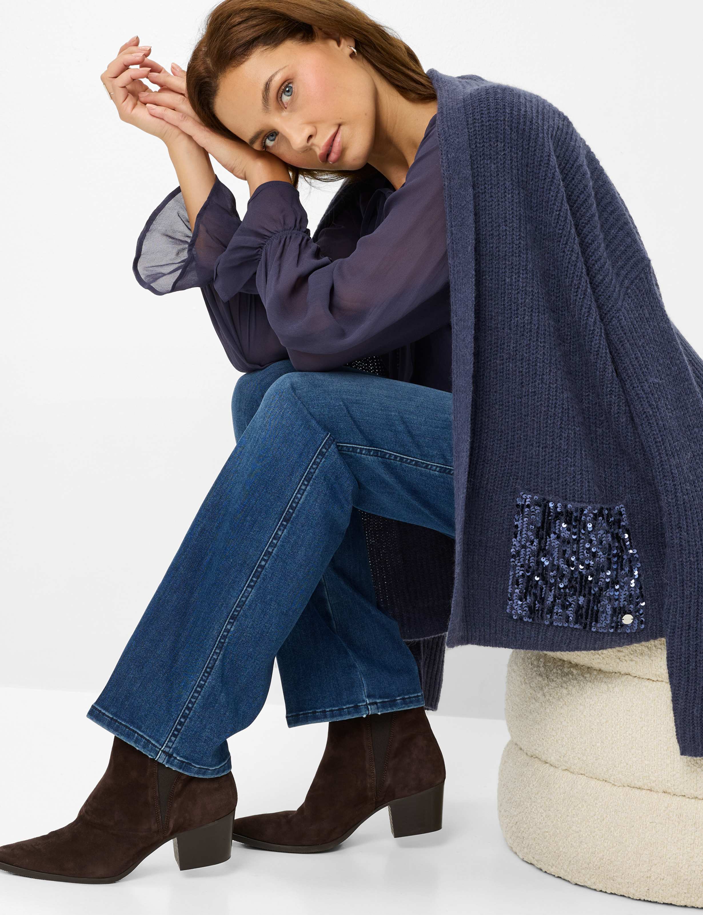 Femme Style VIVA Bleu Foncé  Détail 1