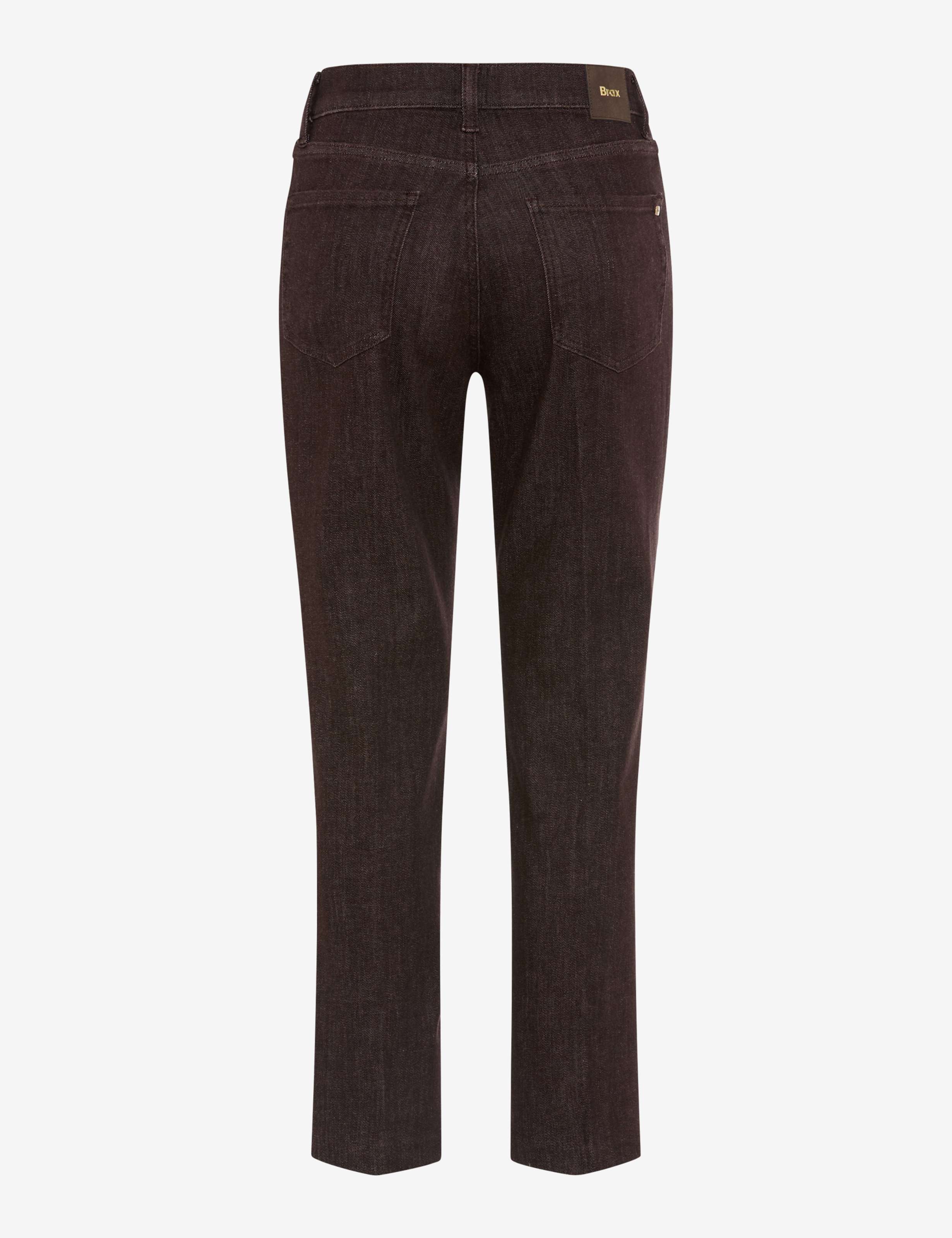 Femme Style MAY S Denim Marron Foncé Cigarette Fit Détourage arrière