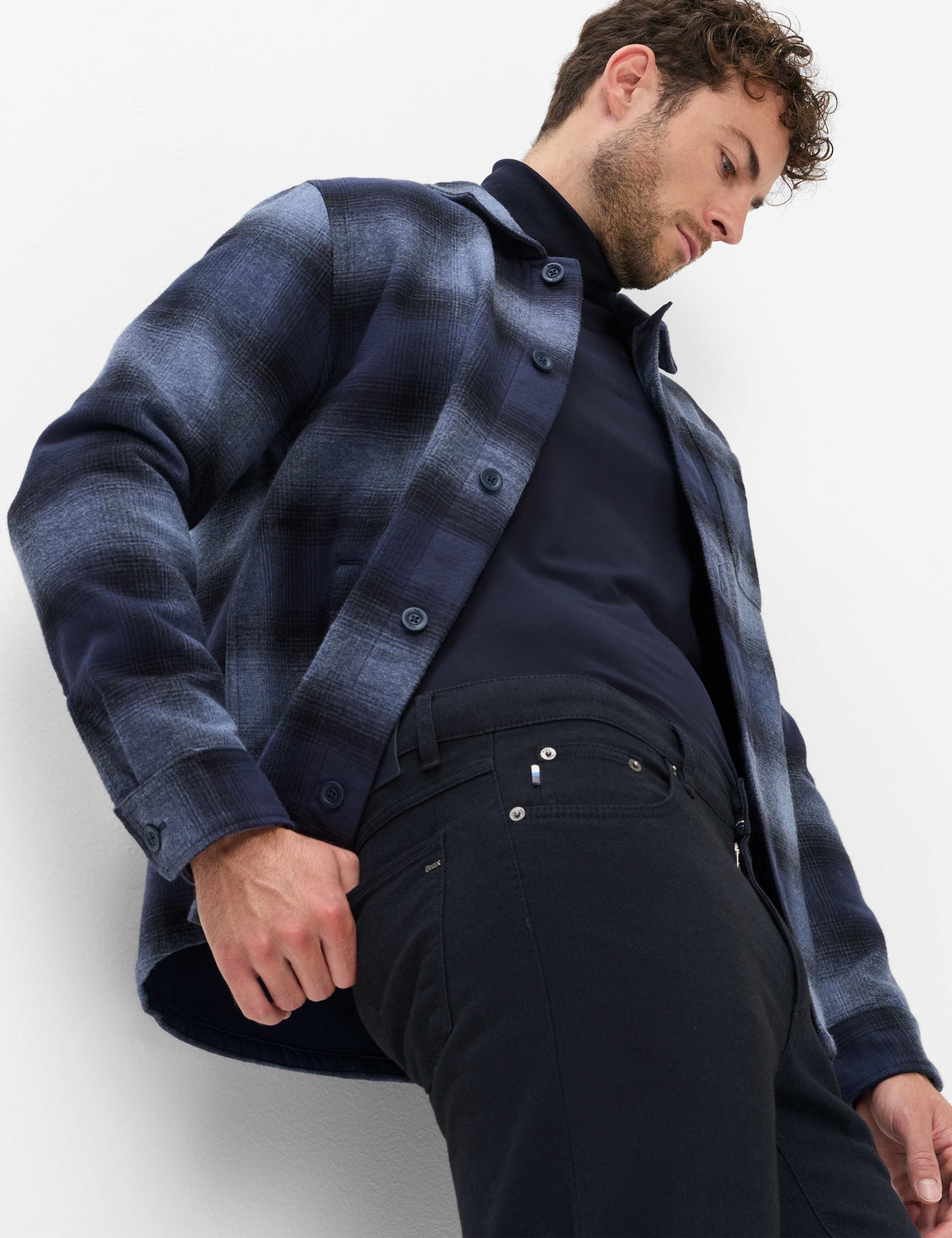 Homme Style COOPER Bleu Foncé Regular Fit Détail 1