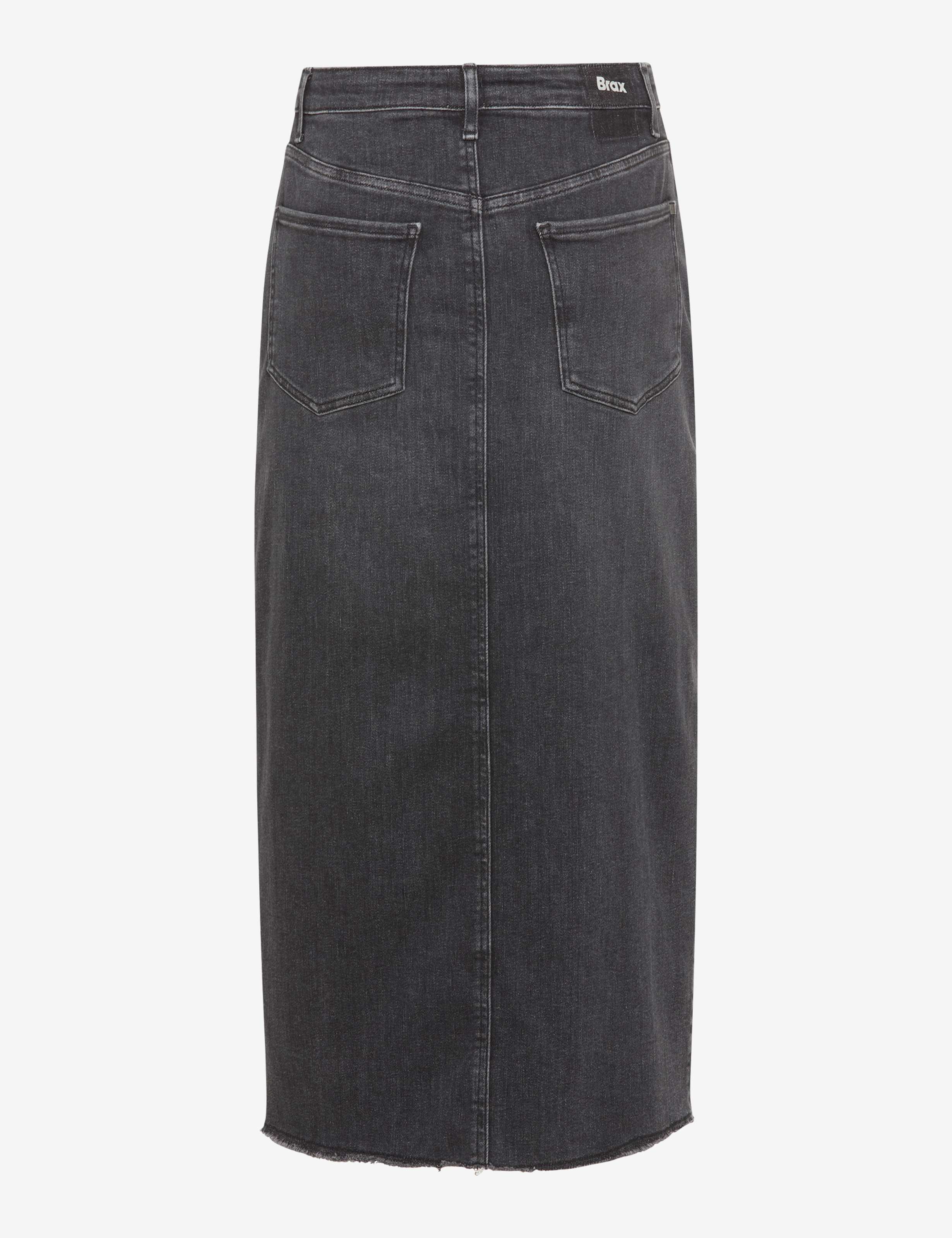 Dame Style KACIE Denim Mørkegrå Slim Fit Udskæring bagpå