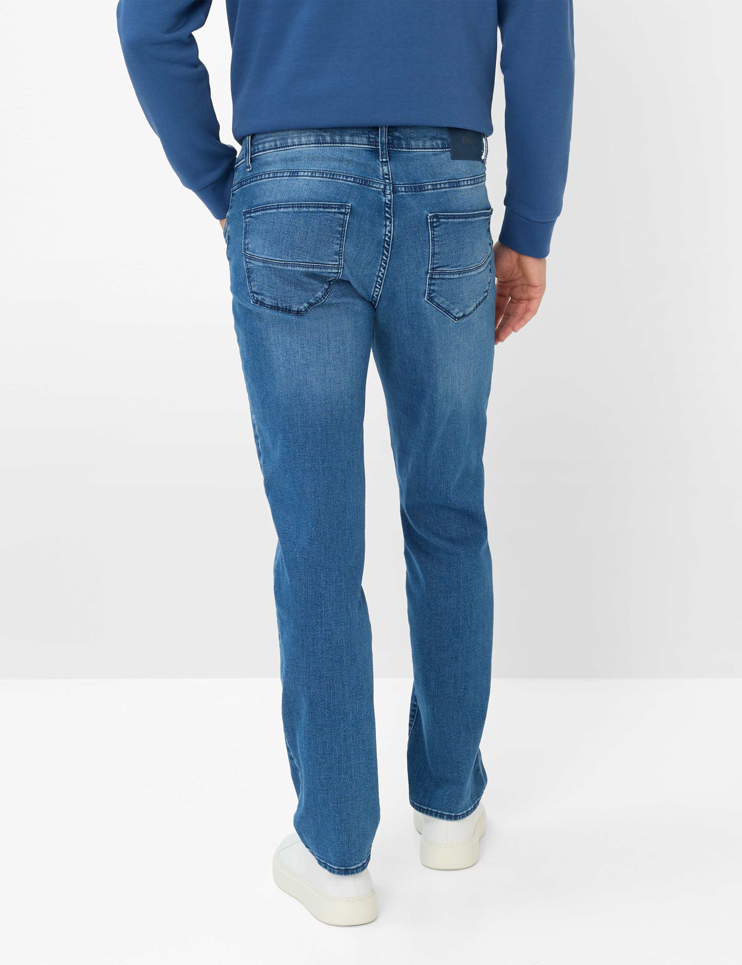 Herren Style CADIZ Denim Blau Straight Fit Model Rueck