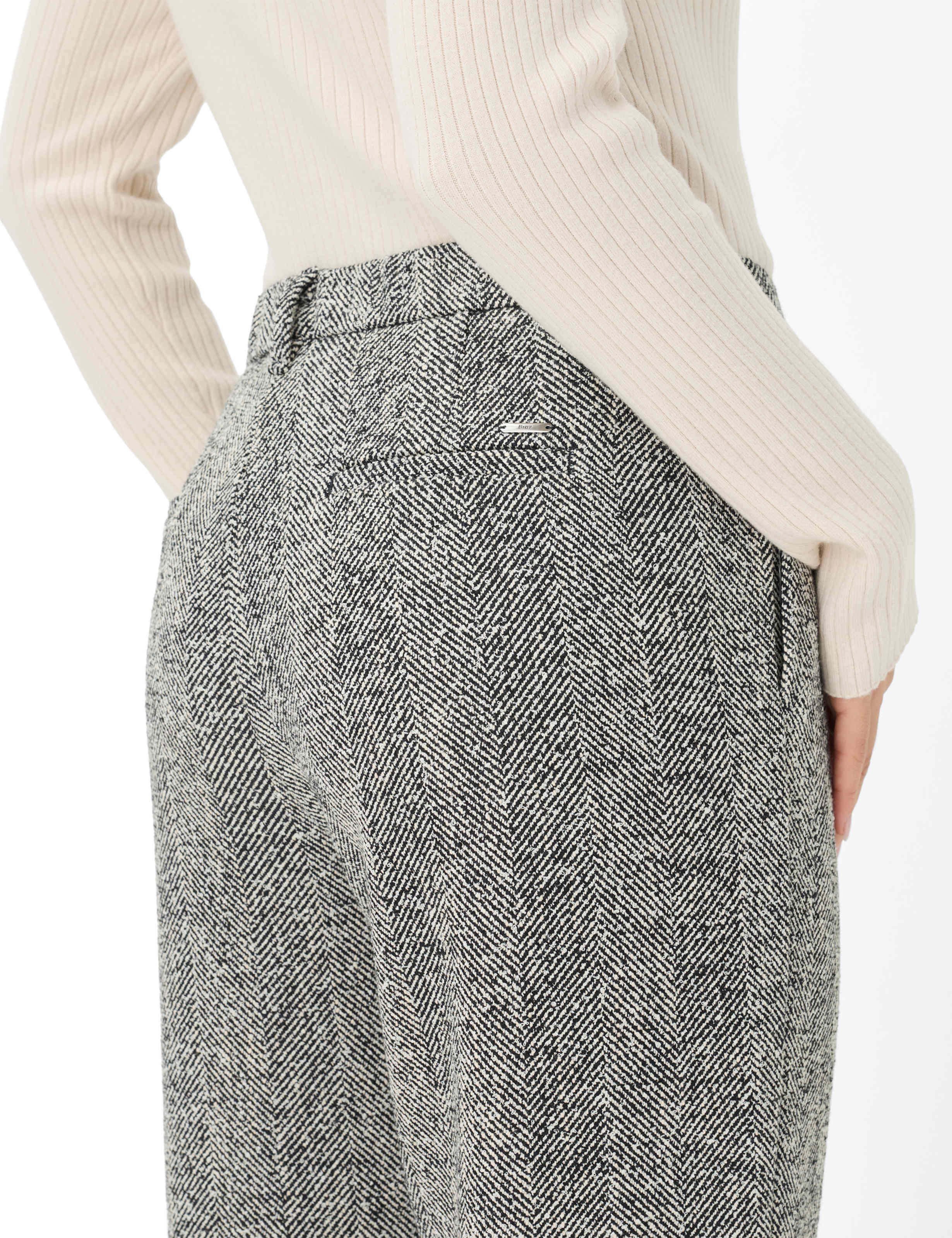 Dames Style MAINE Zwart Wide Leg Detail 2