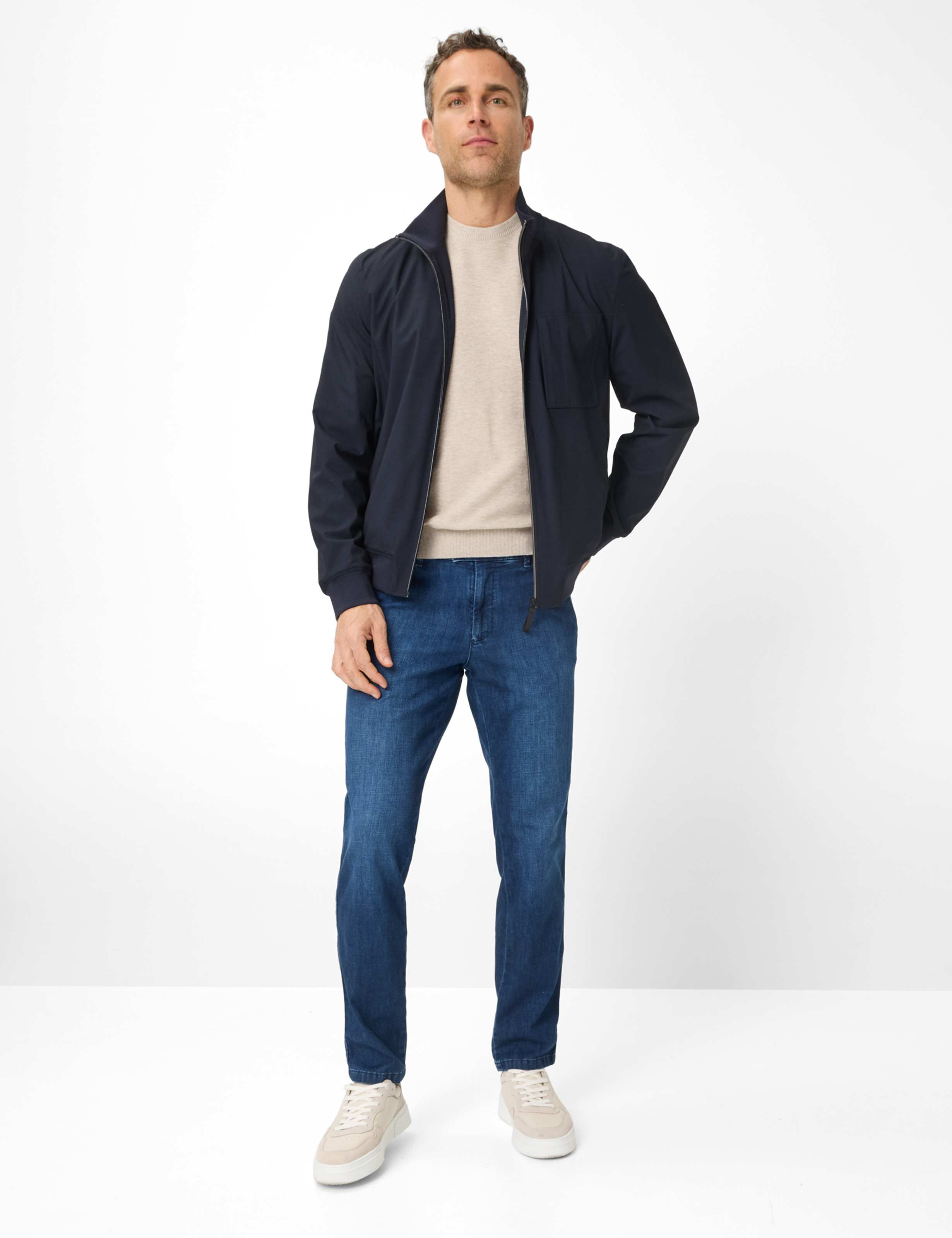 Herren Style THILO Denim Blau Regular Fit Model Outfit