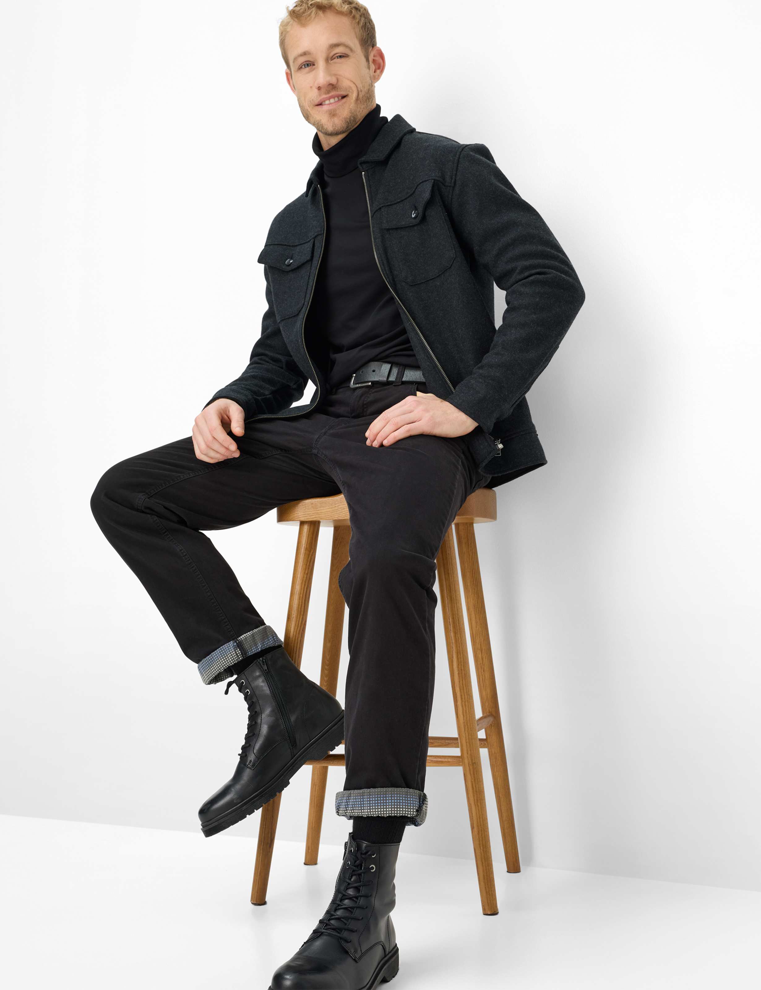 Herre Style COOPER TT Sort Regular Fit Detalje 1