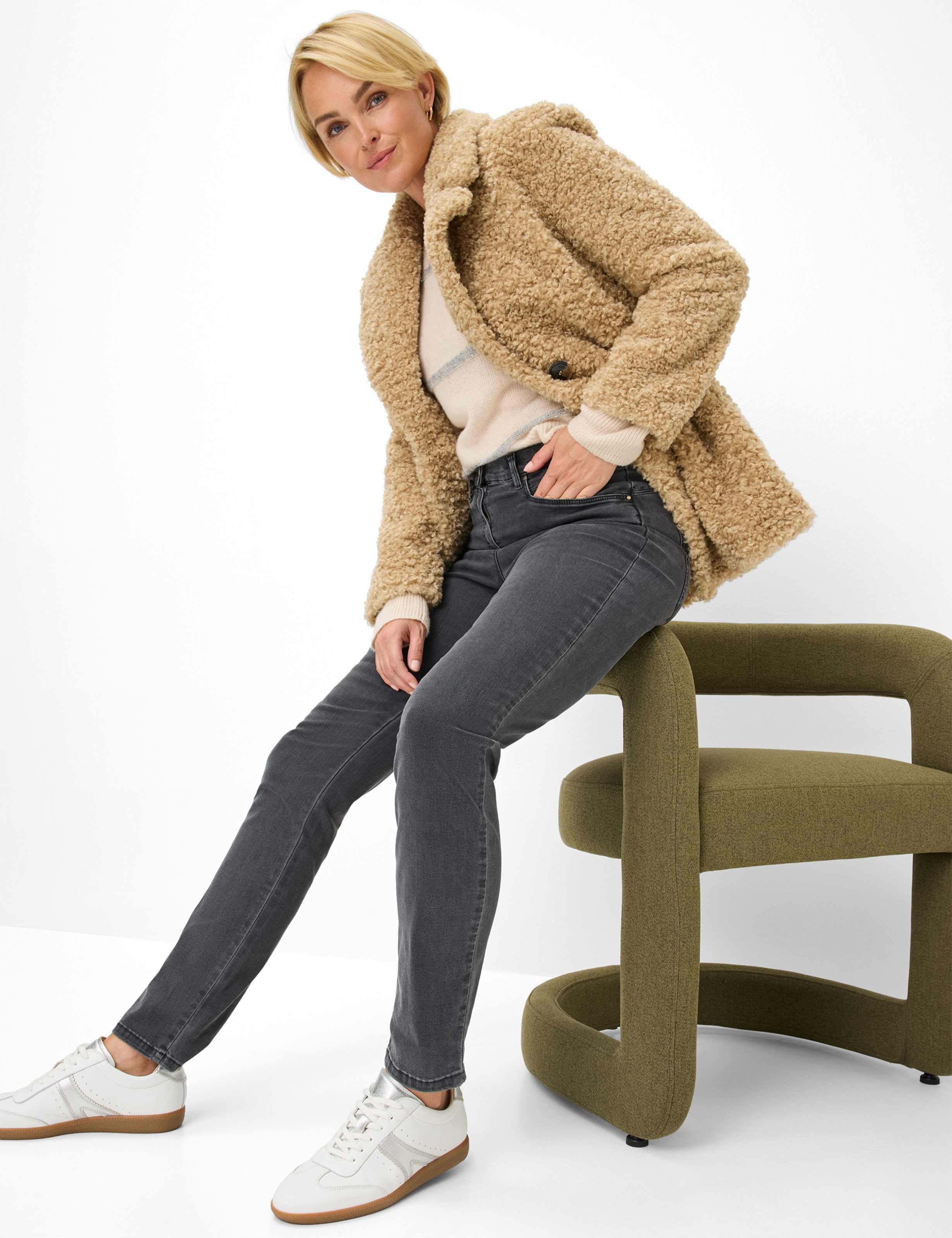 Damen Style LUCA Denim Dunkelgrau - Anthrazit Super Slim Fit Detail 1