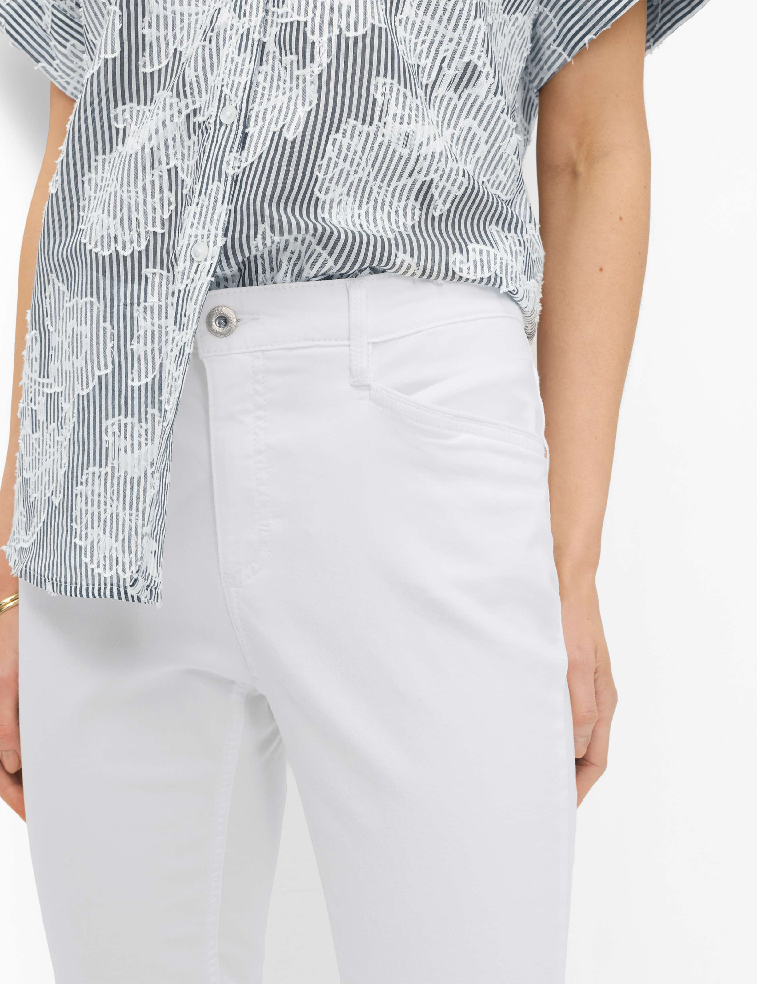 Damen Style MARY C Denim Weiß Regular Fit Detail 2