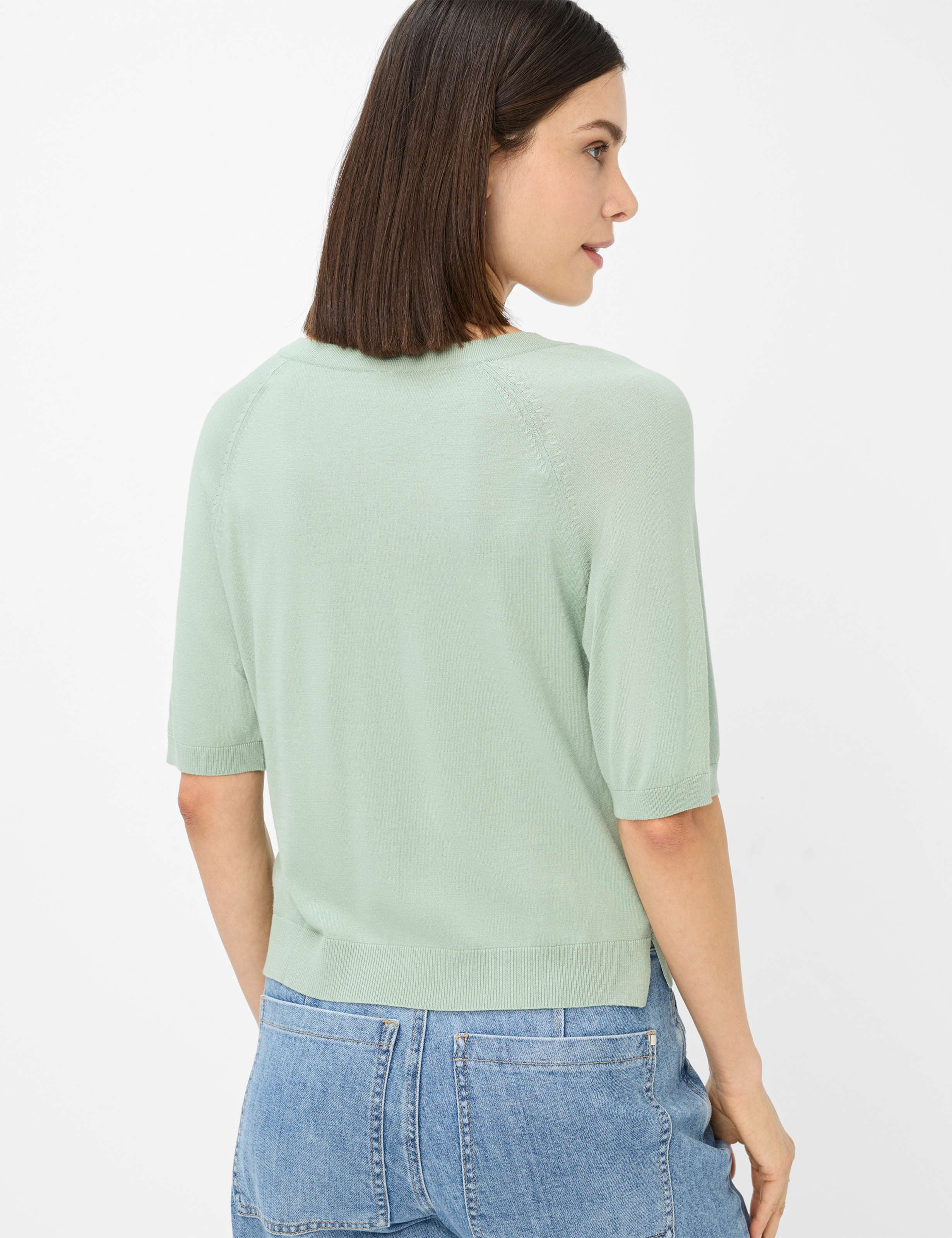 Thumbnail - Brax Damen Strickpullover Style LESLEY leaf, hellgrün, Gr. 46