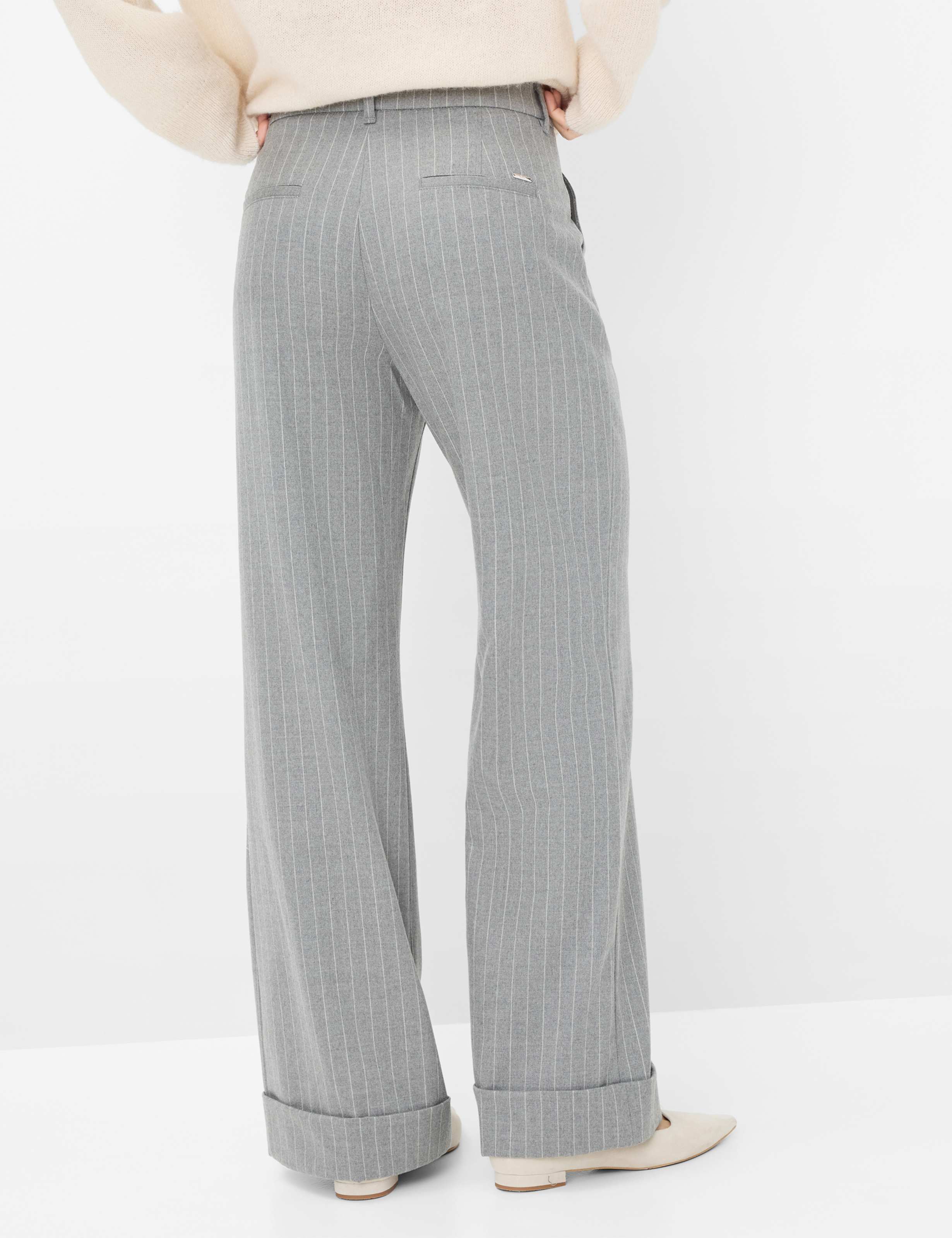 Thumbnail - Brax Damen Palazzohose Style MAINE SMOKE GREY, grau, Gr. 48K