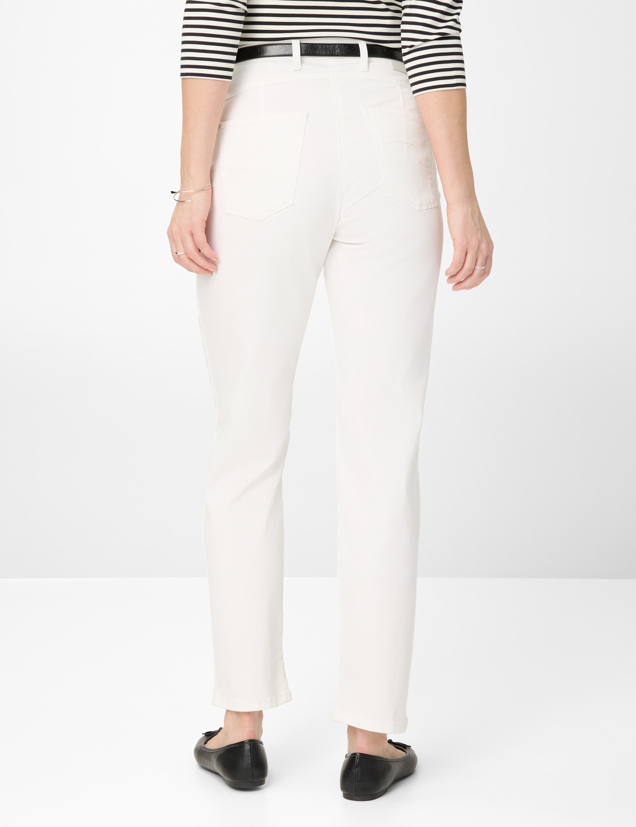 Femme Style CAREN NEW Denim Blanc Comfort Plus Fit Dos mannequin
