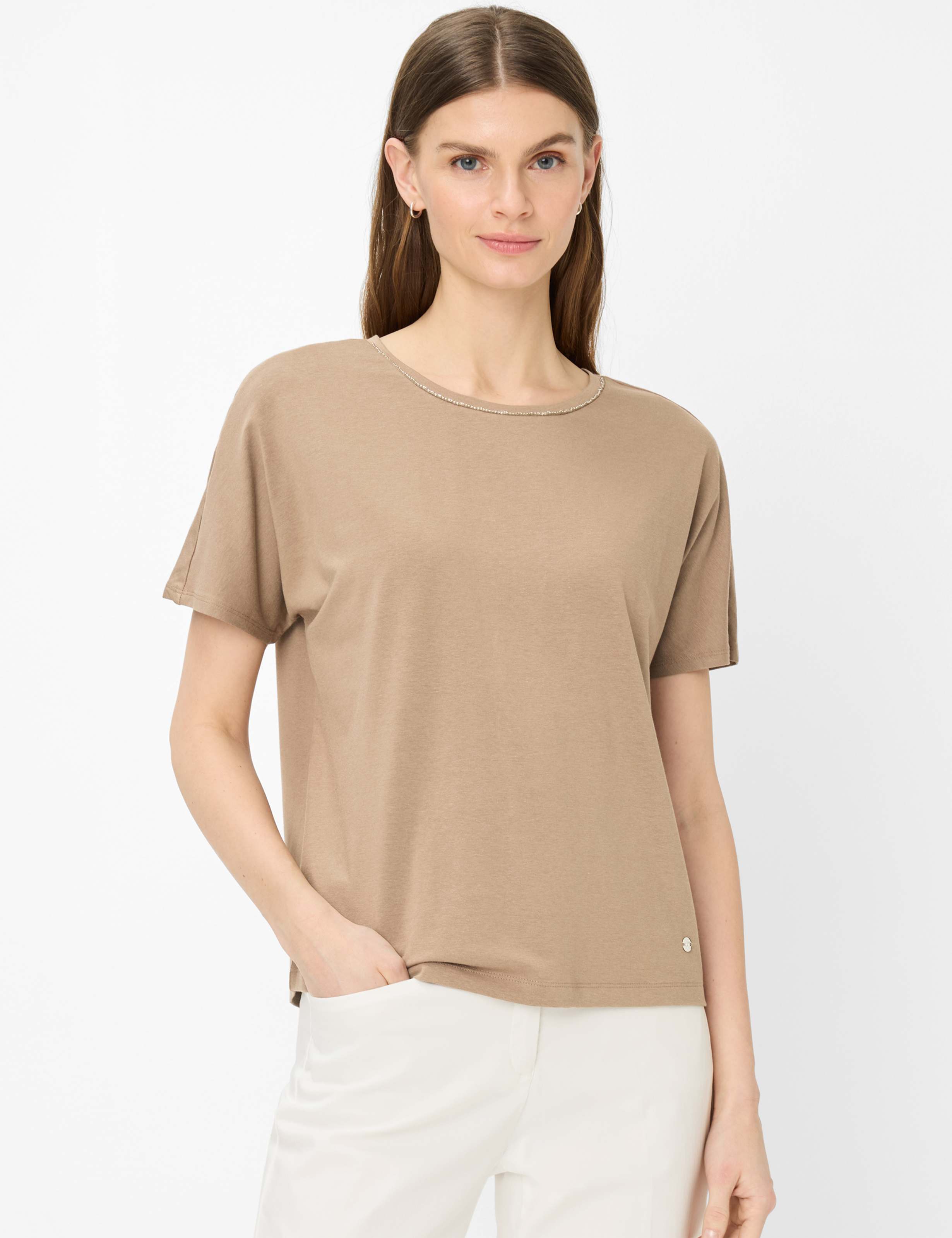 Thumbnail - Brax Damen Shirt Style CAELEN S light mocha, braun, Gr. 48