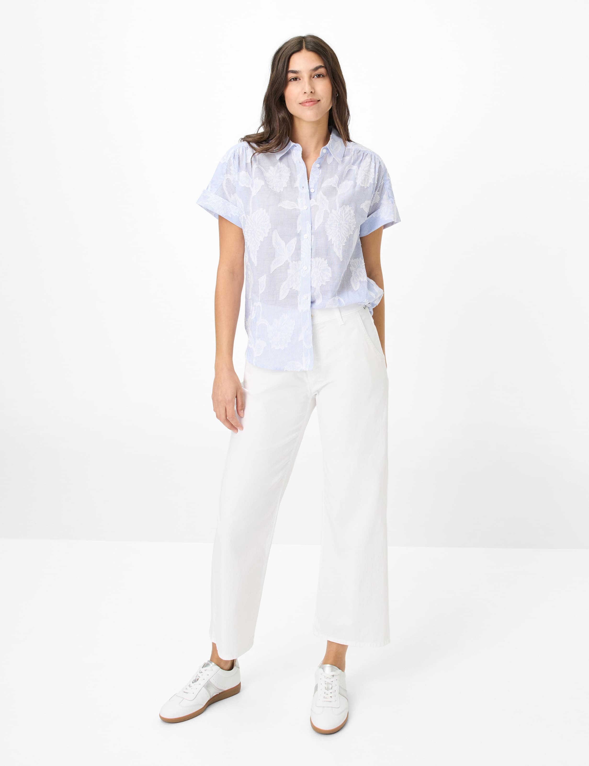 Damen Style MAINE S Weiß Wide Leg Model Outfit