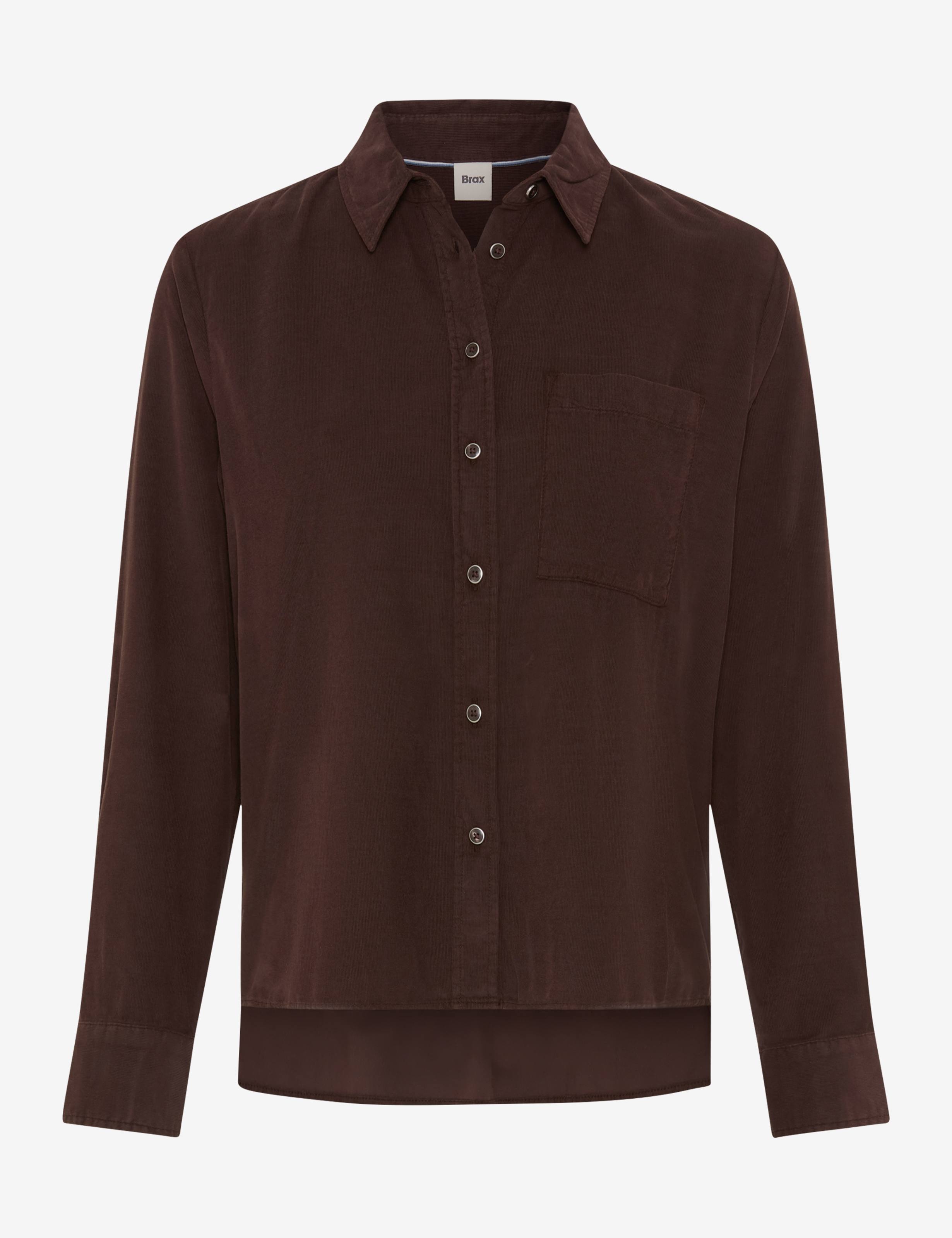 Brax Dames Blouse  Style VICA brunette, donkerbruin, maat 34