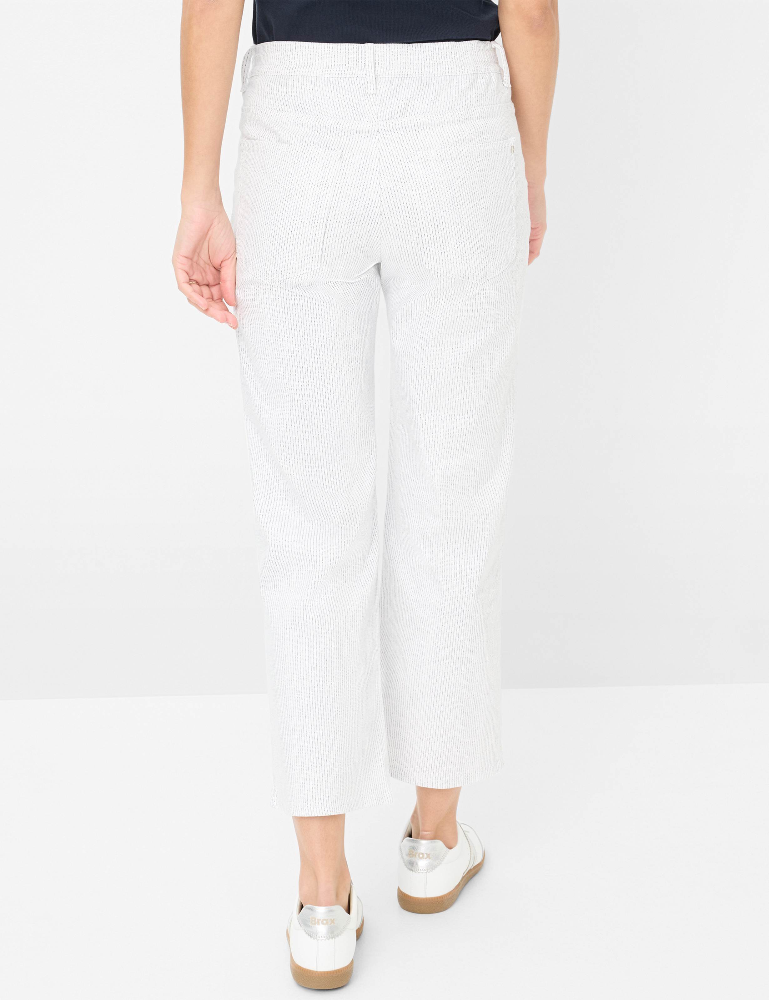 Dame Style MAINE S Denim Hvid Wide Leg Model ryg
