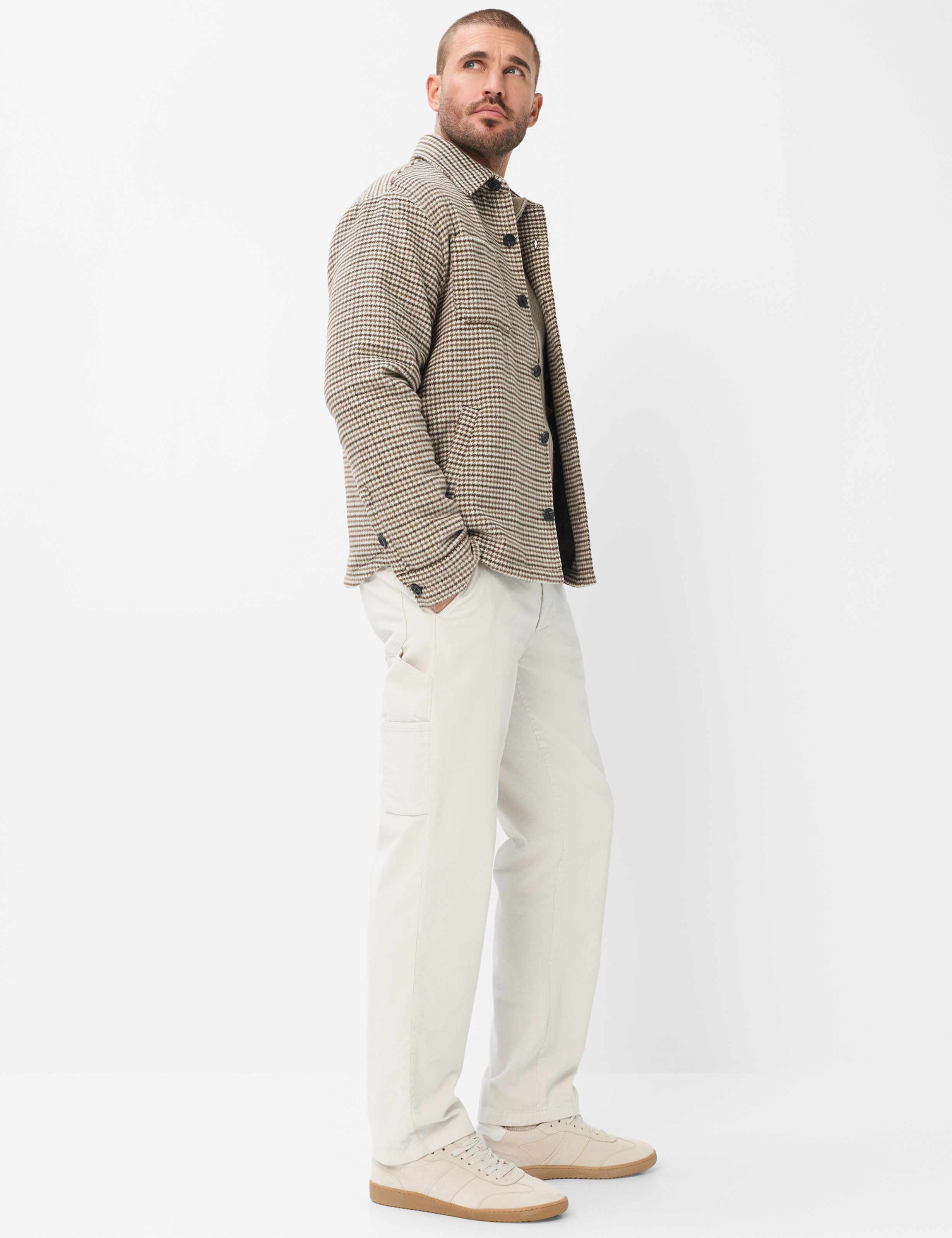 Homme Style PEPE Beige Clair Relaxed Fit Tenue du mannequin
